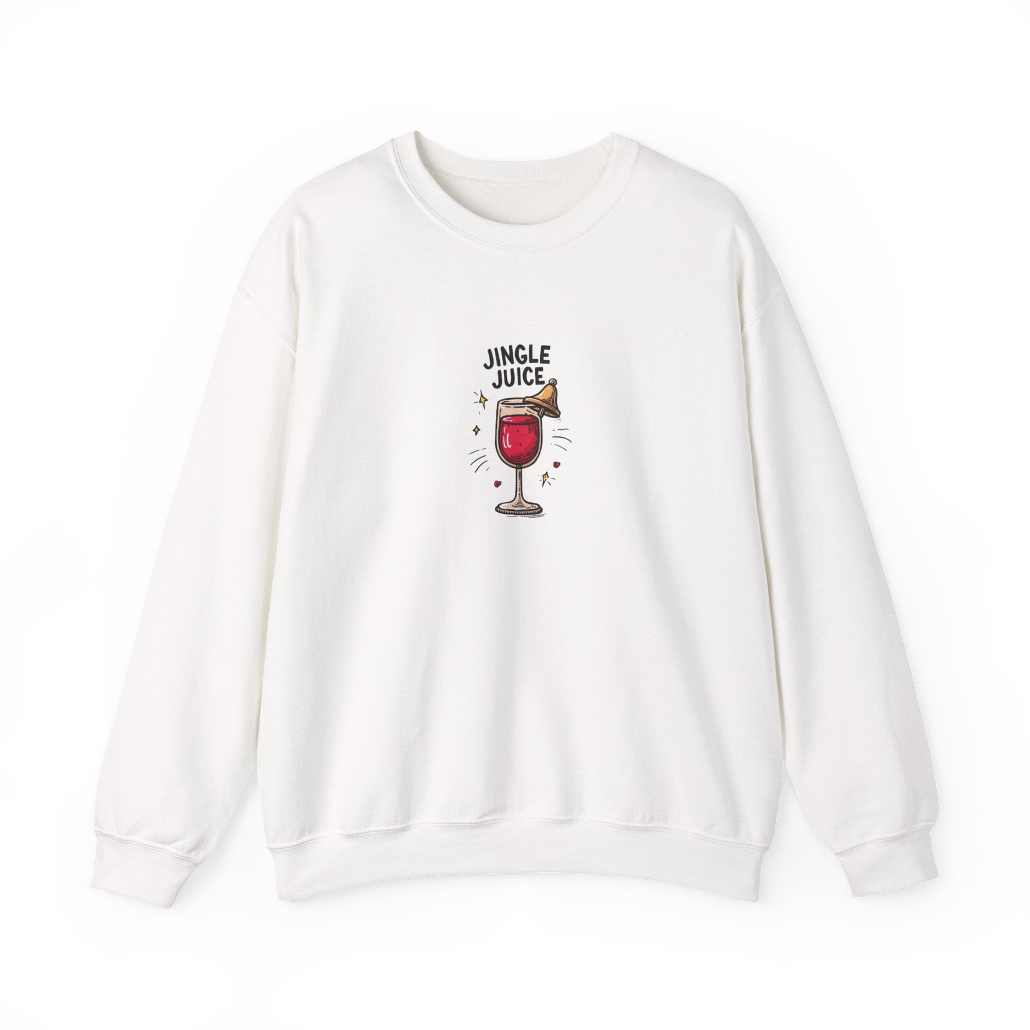Crewneck Sweatshirt – "Jingle Juice" Wine Glass Holiday Graphic