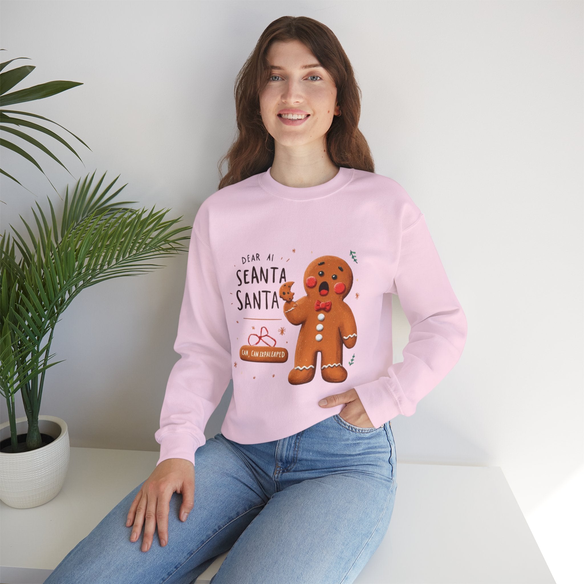 Gingerbread Cookie "Dear Santa" Crewneck Sweatshirt