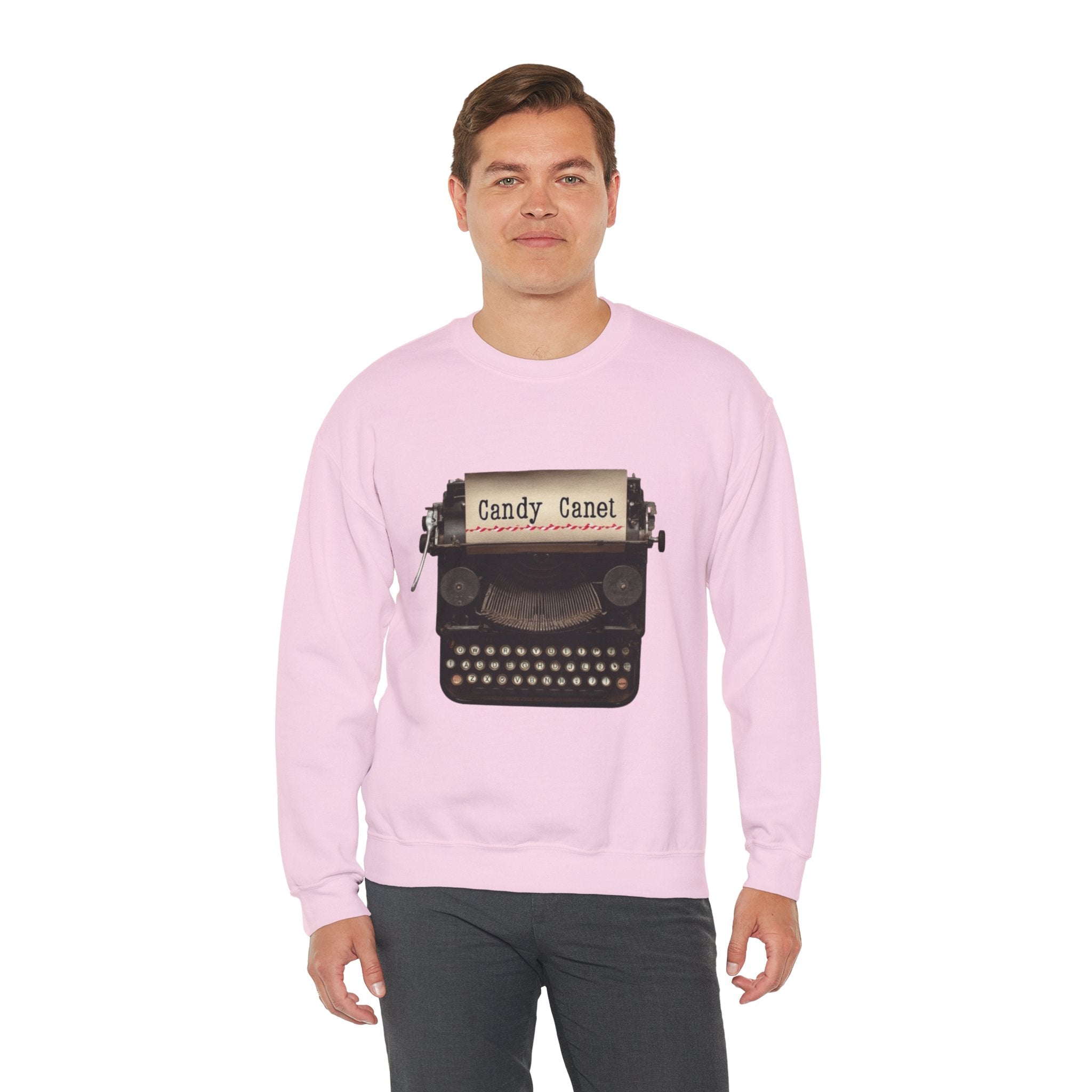 Typewriter Graphic Sweatshirt - "Candy Canet" Vintage Writer Crewneck