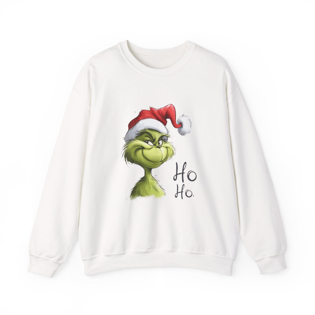 Grinch Santa Crewneck Sweatshirt — 'Ho Ho' Holiday Sweater