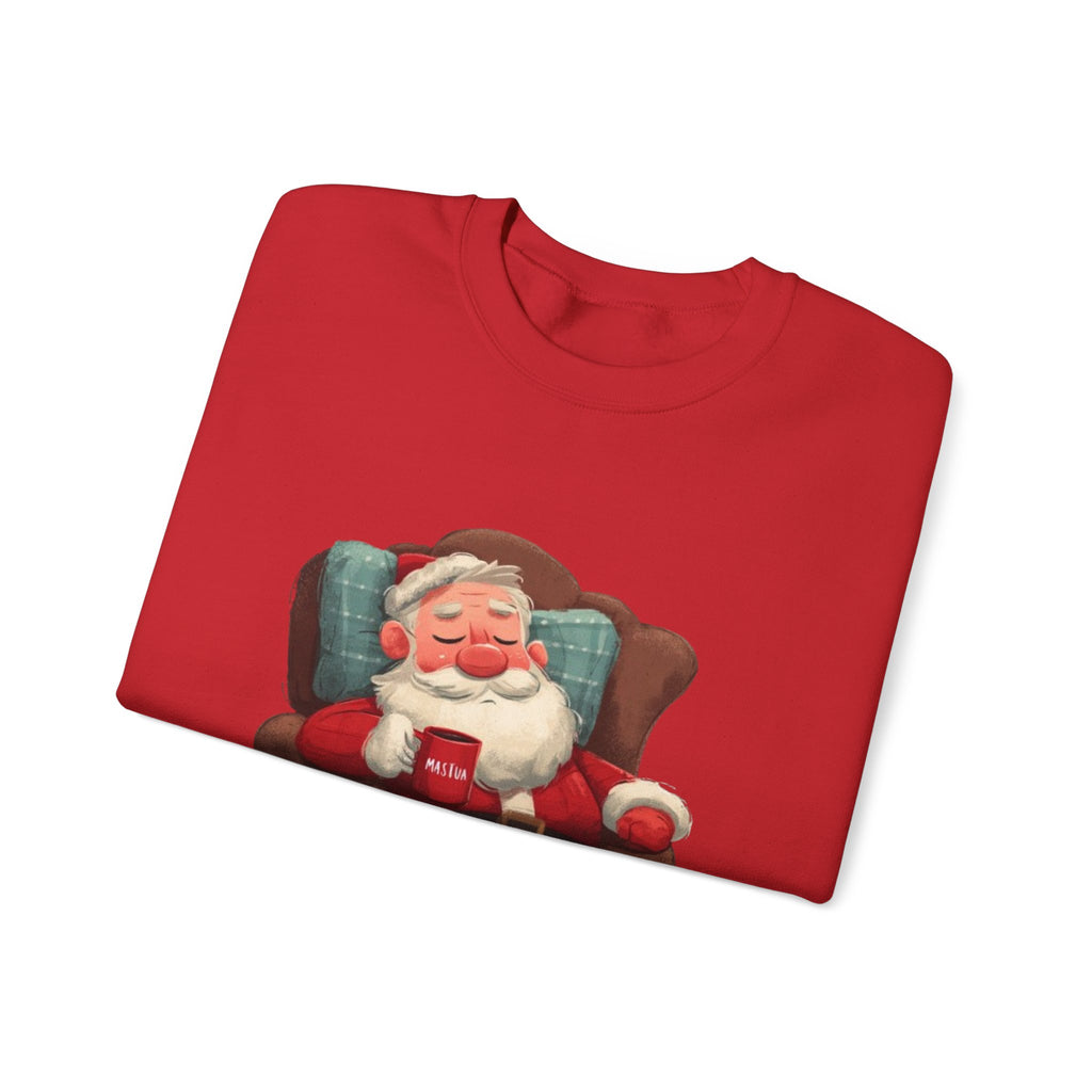 Crewneck Sweatshirt — "Resting Claus Face" Santa Holiday Graphic