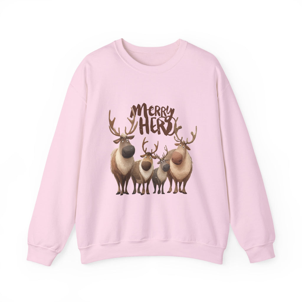 Merry Herd Reindeer Crewneck Sweatshirt