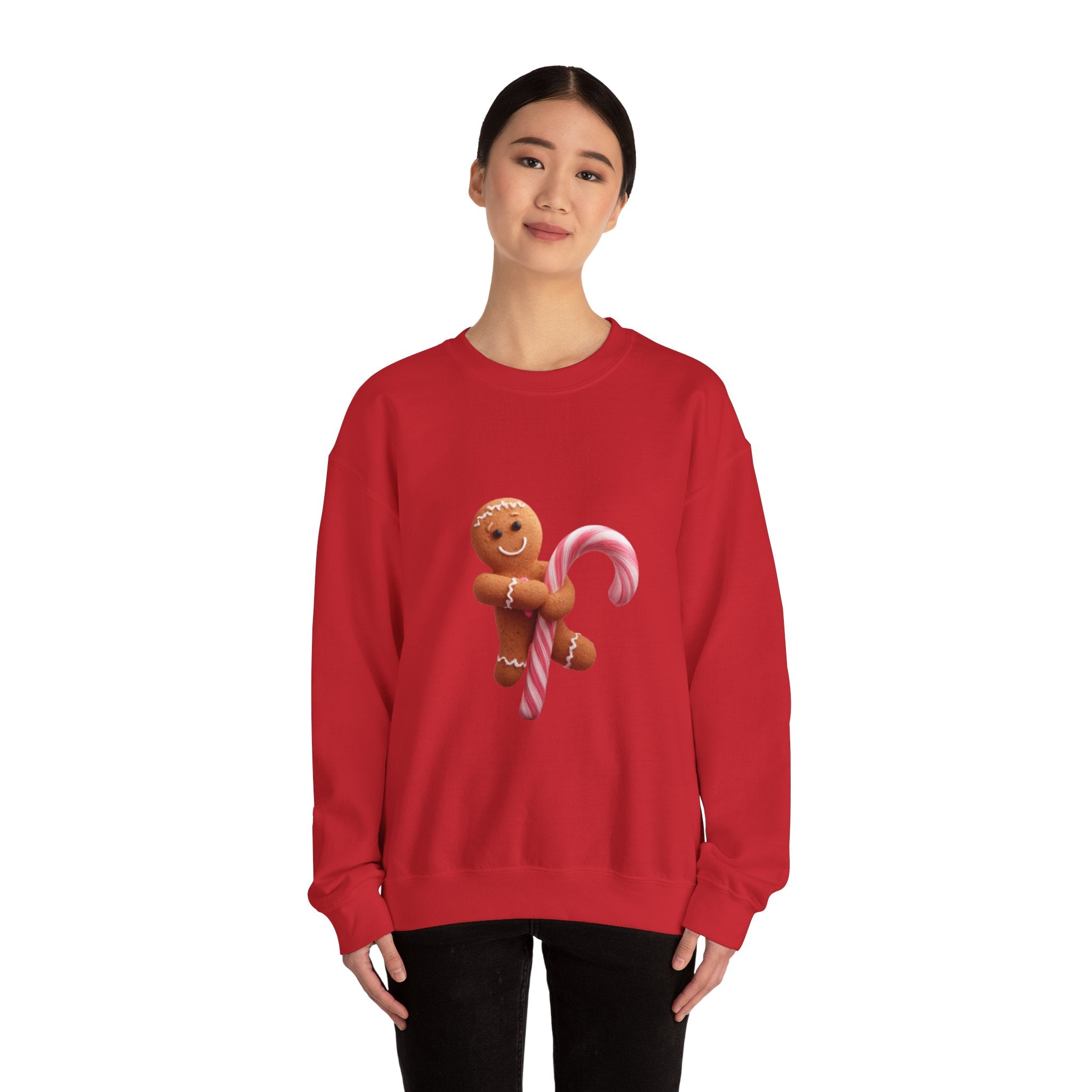 Gingerbread Candy Cane Crewneck Sweatshirt