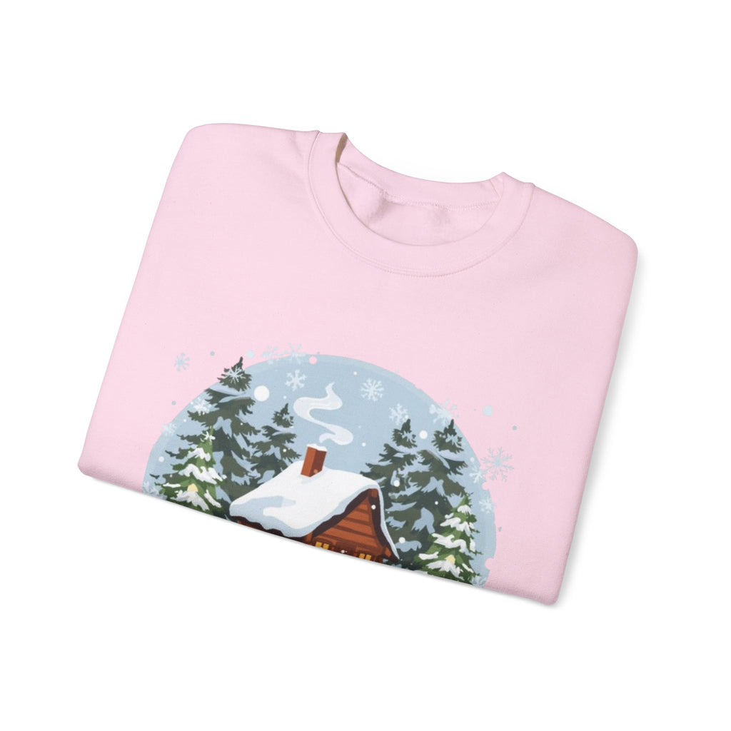 Christmas Cabin Sweatshirt – "Home for Christmas" Cozy Holiday Crewneck