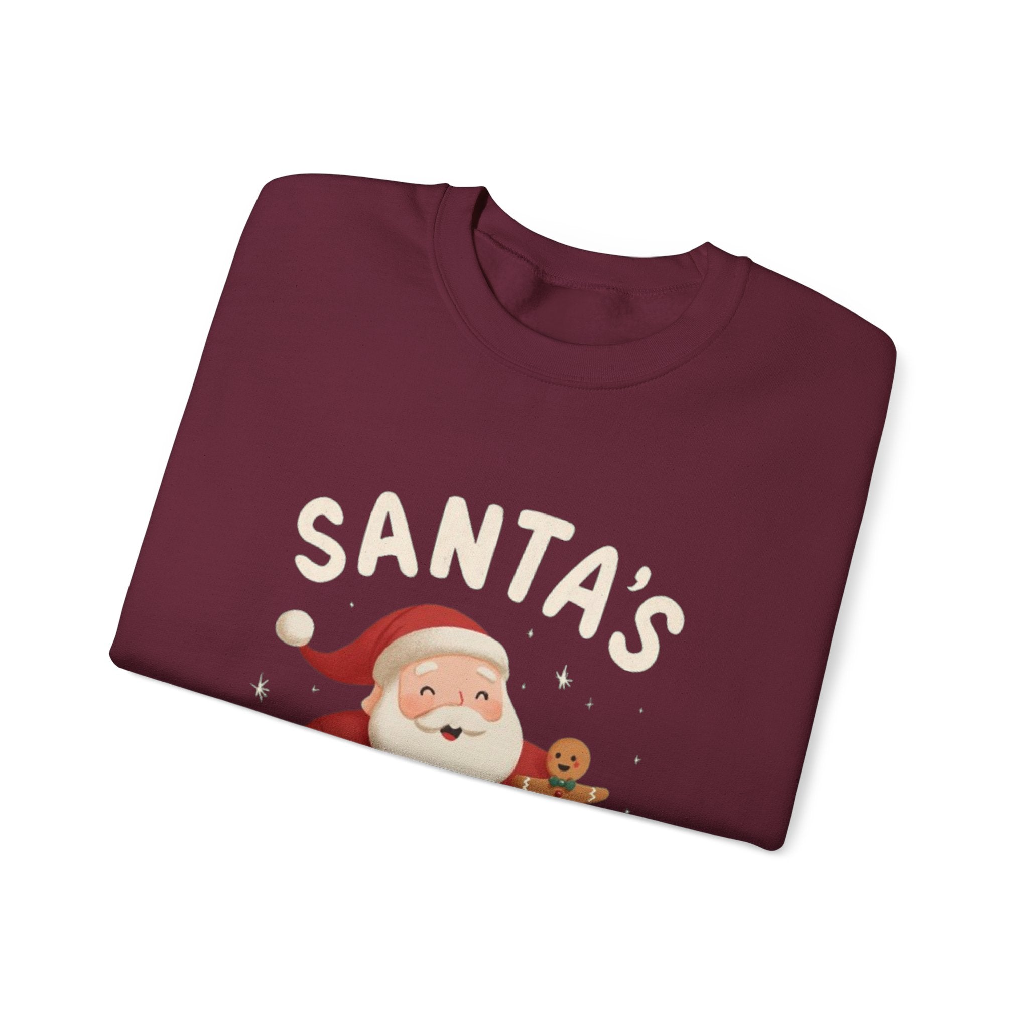 Santa's Favorite Snack Crewneck Sweatshirt — Cute Christmas Santa Cookie Sweatshirt
