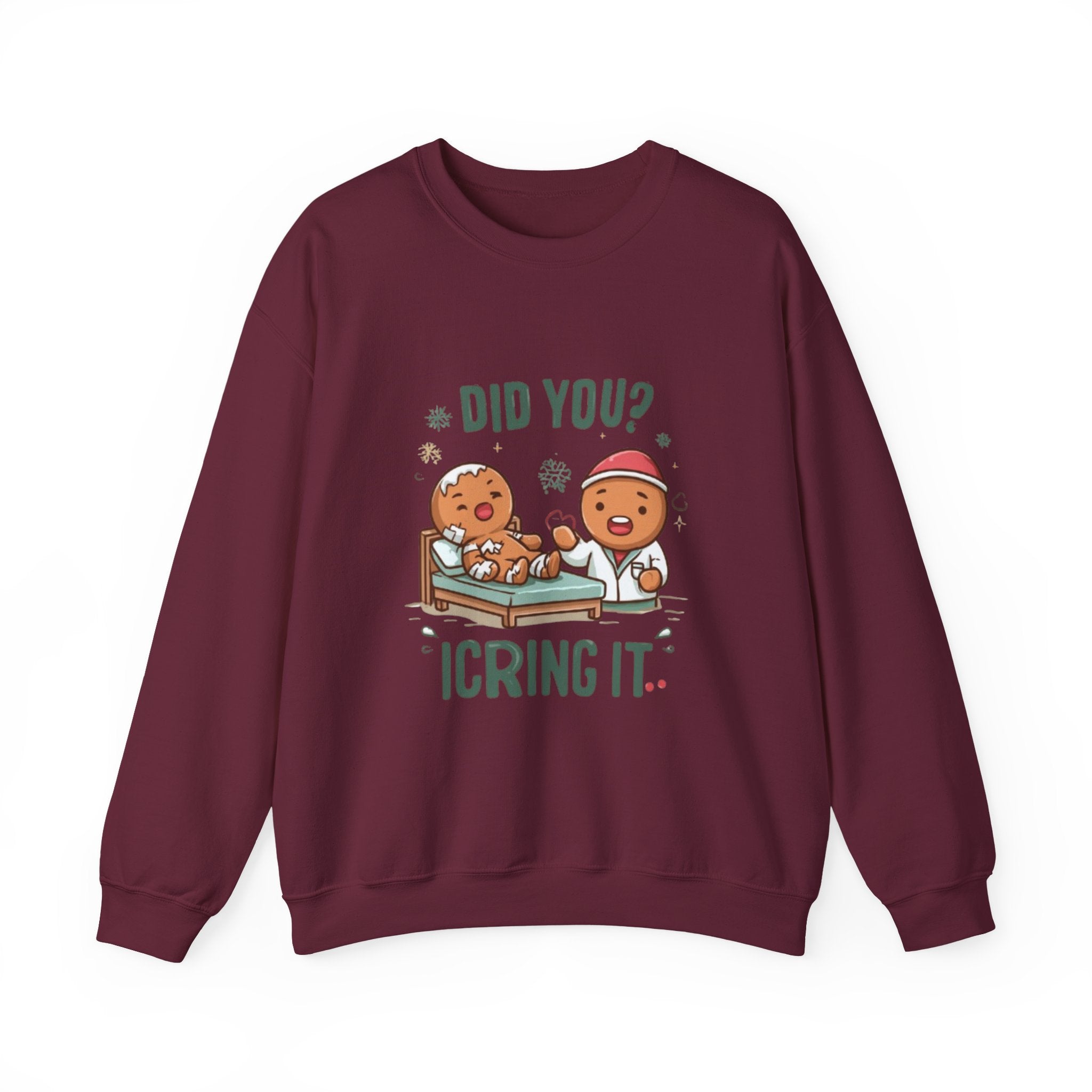 Christmas Gingerbread Sweatshirt - "Did You? I Cring It" Holiday Pullover