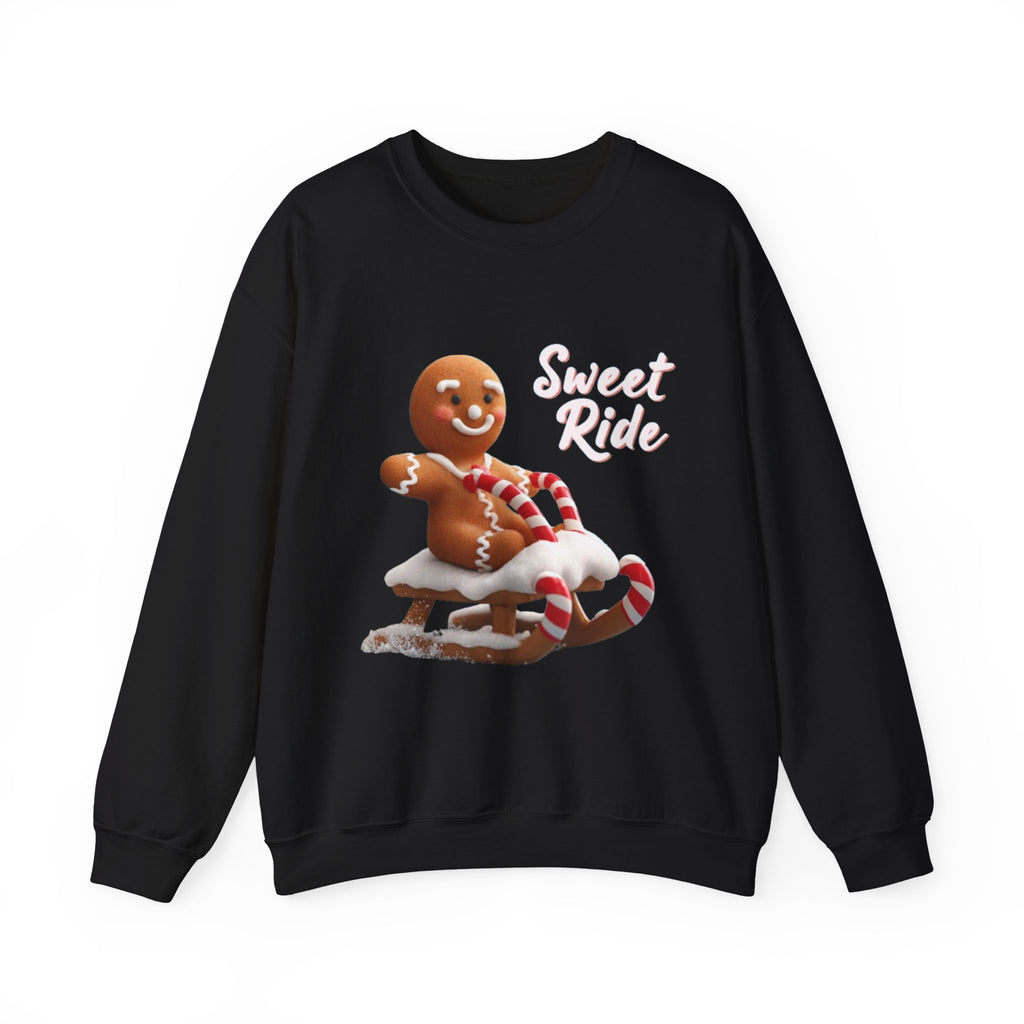 Gingerbread Sled Sweatshirt — "Sweet Ride" Holiday Crewneck