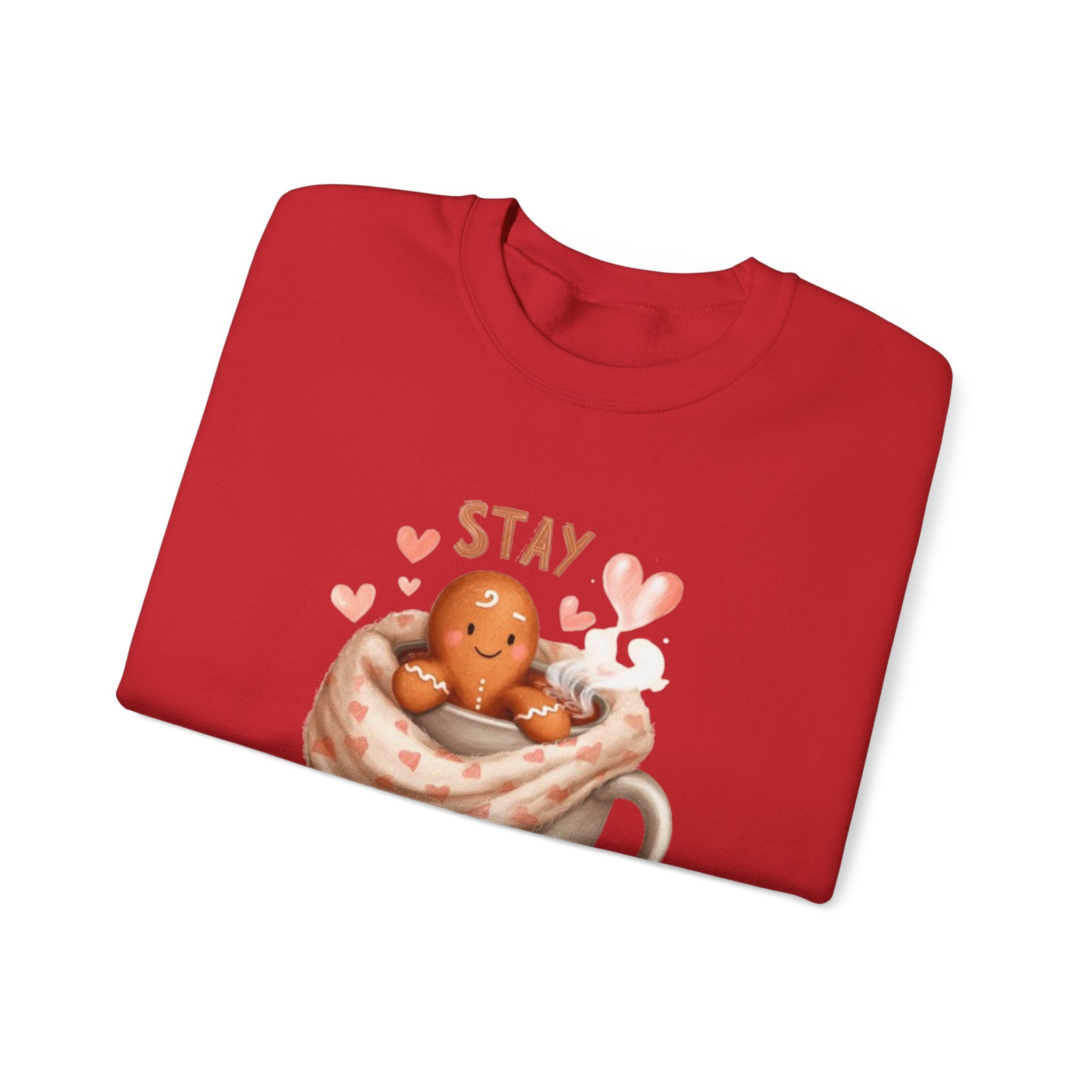 Sweatshirt — "Stay Coz & Sweet" Hot Cocoa Gingerbread Crewneck