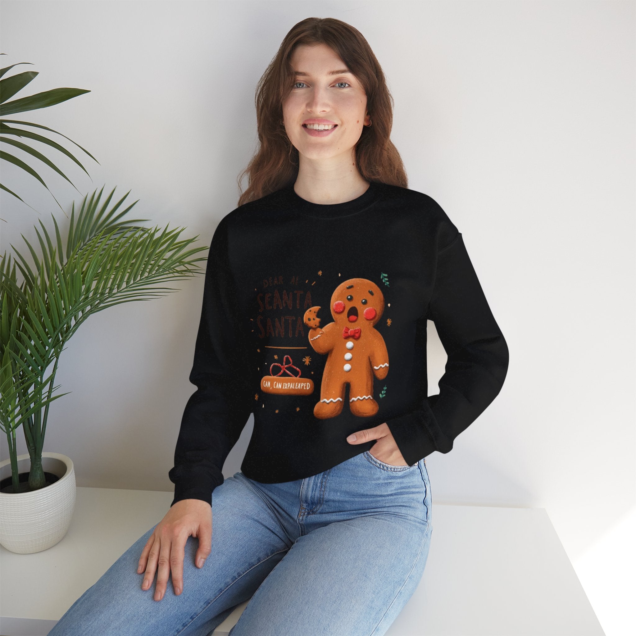 Gingerbread Cookie "Dear Santa" Crewneck Sweatshirt