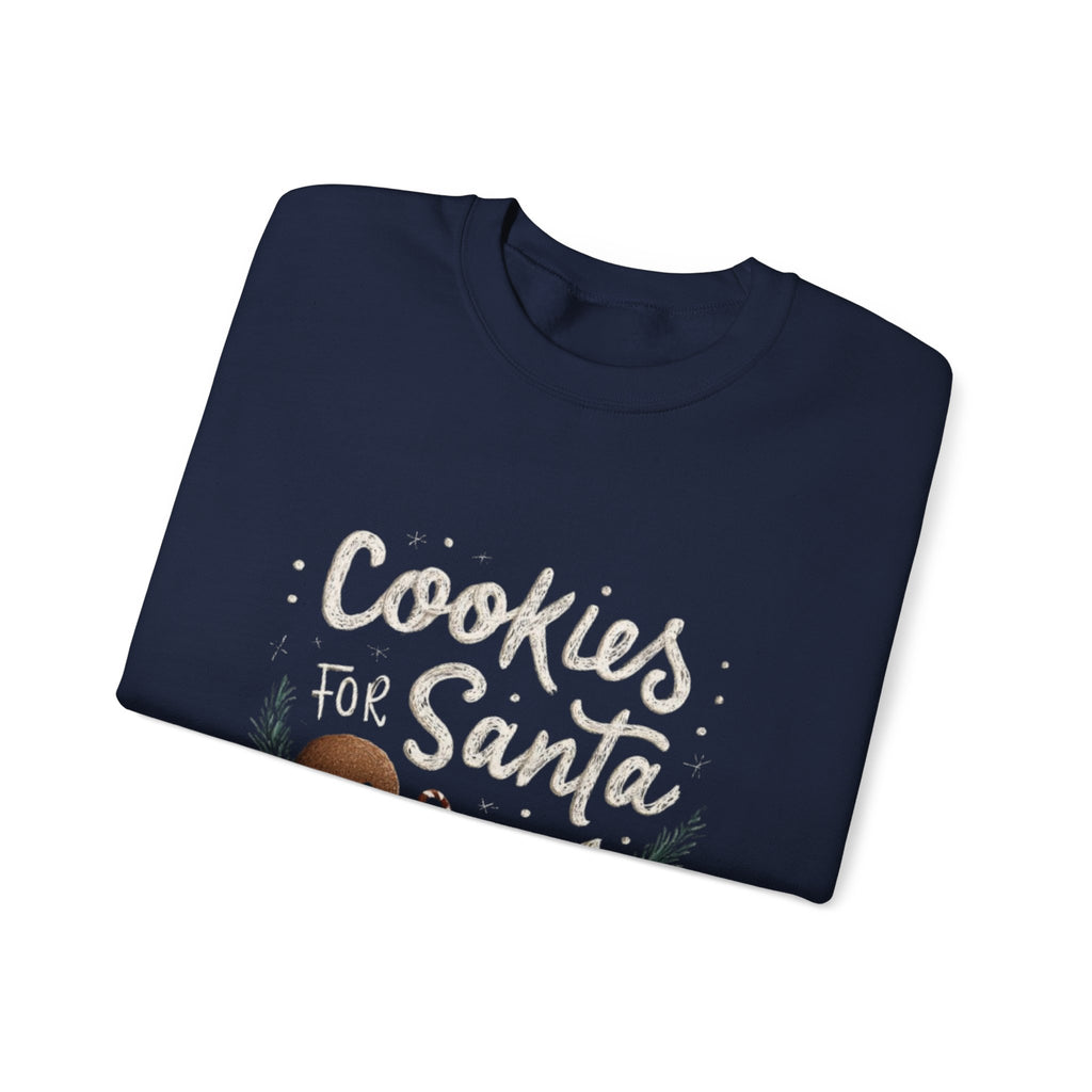 Cookies for Santa Sweatshirt — Christmas Gingerbread Holiday Crewneck