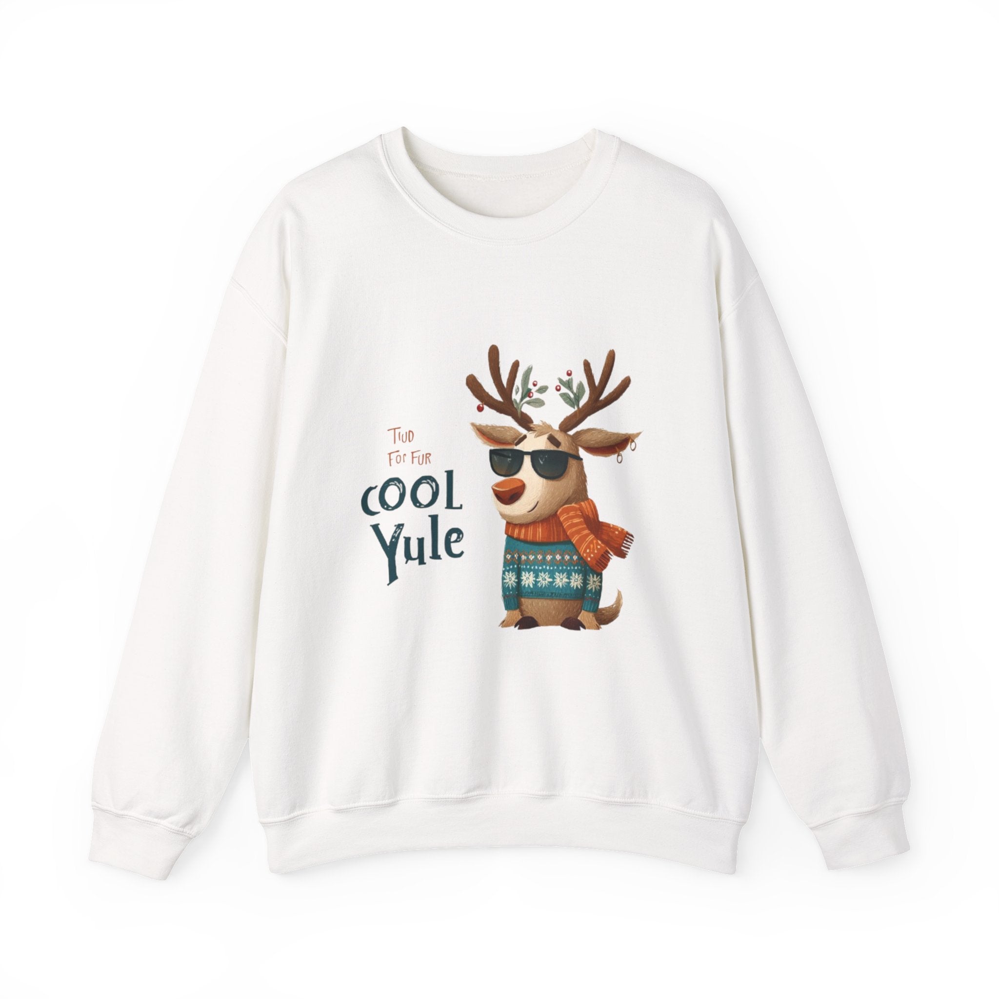Reindeer 'Cool Yule' Crewneck Sweatshirt — Cute Holiday Graphic