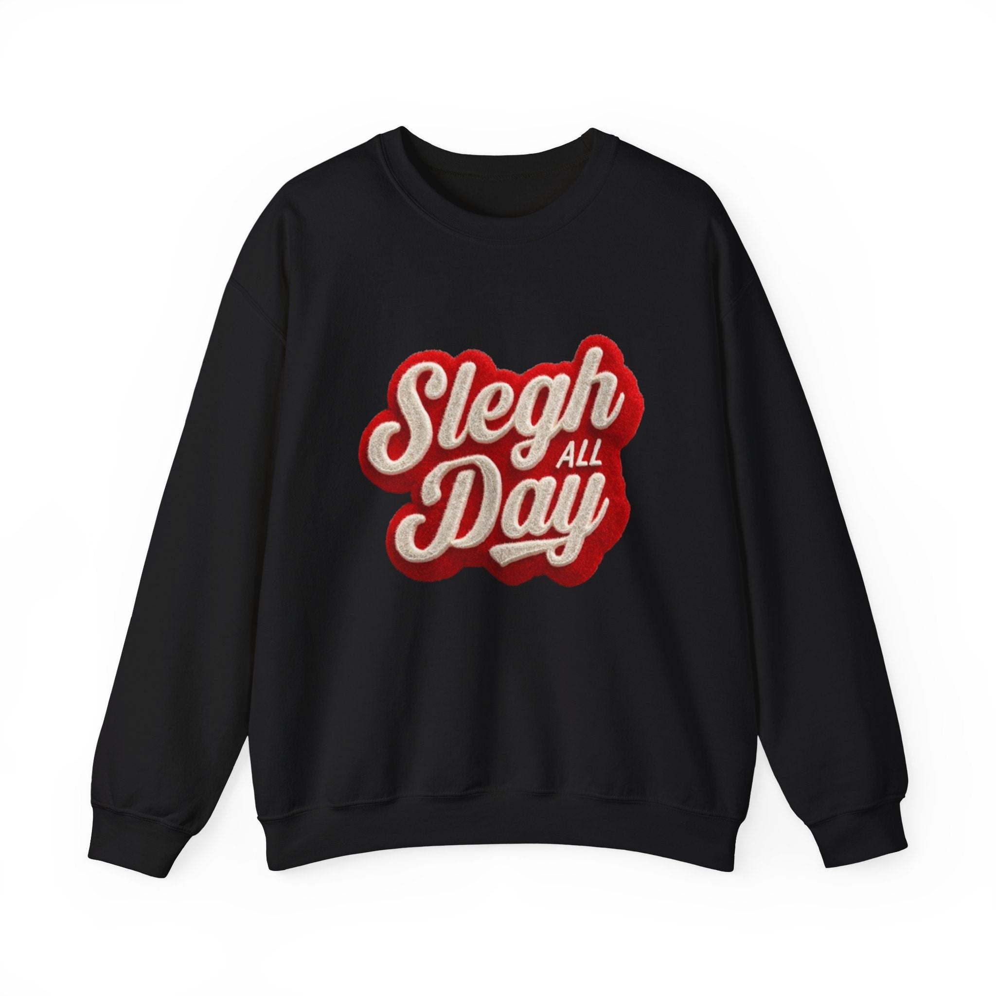 Sleigh All Day Crewneck Sweatshirt — Retro Holiday Christmas Pullover