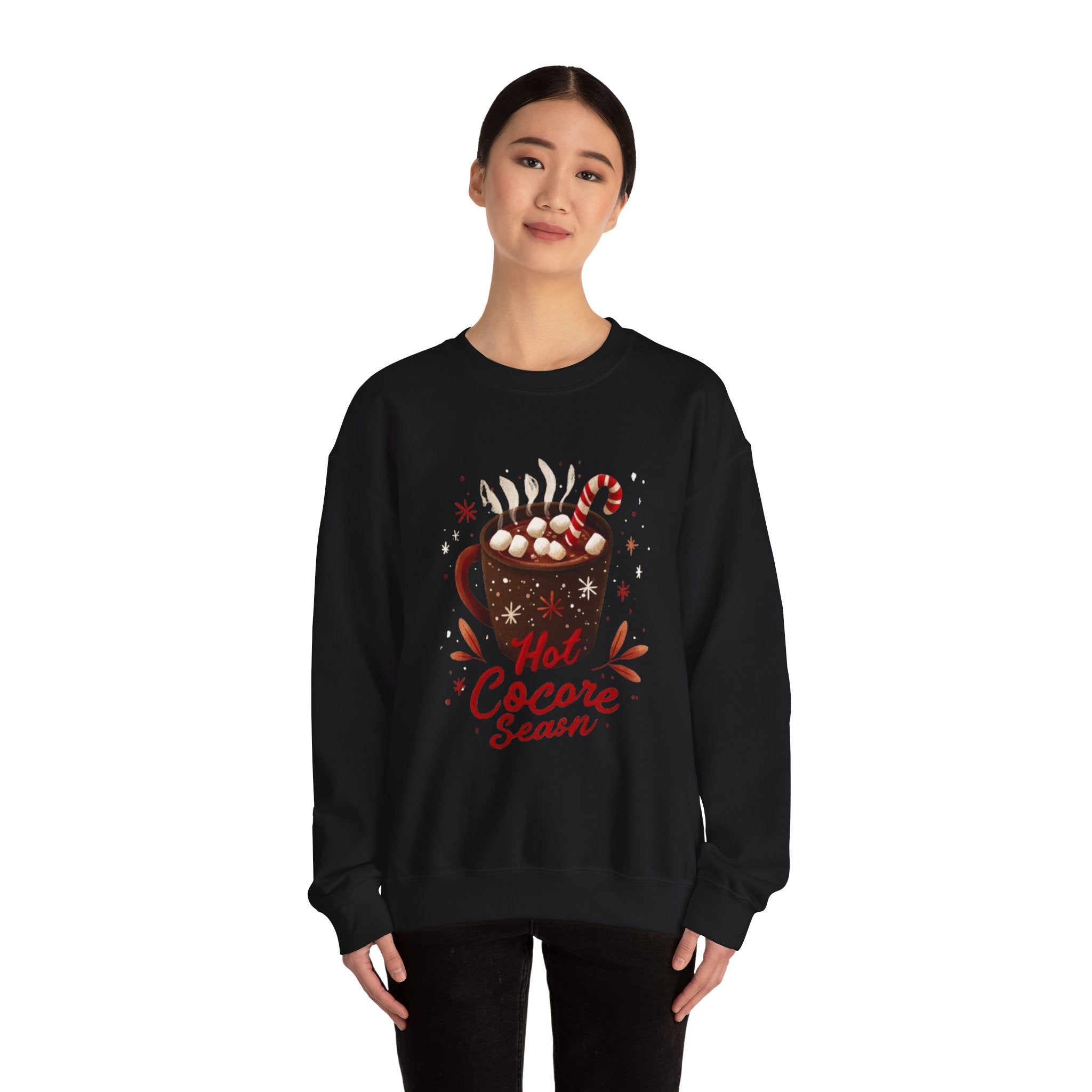 Hot Cocoa Season Sweatshirt — Cozy Winter Hot Chocolate Crewneck