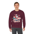 Holiday Holiday Crewneck Sweatshirt — Surfing Santa Christmas Sweatshirt