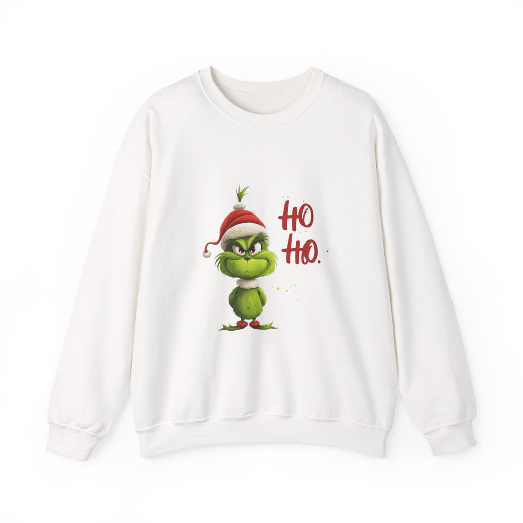 Grumpy Grinch Christmas Sweatshirt – "Ho Ho." Holiday Crewneck