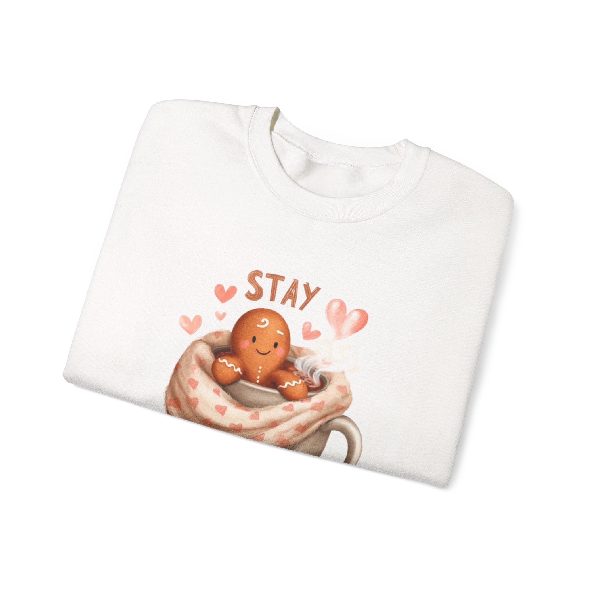 Sweatshirt — "Stay Coz & Sweet" Hot Cocoa Gingerbread Crewneck
