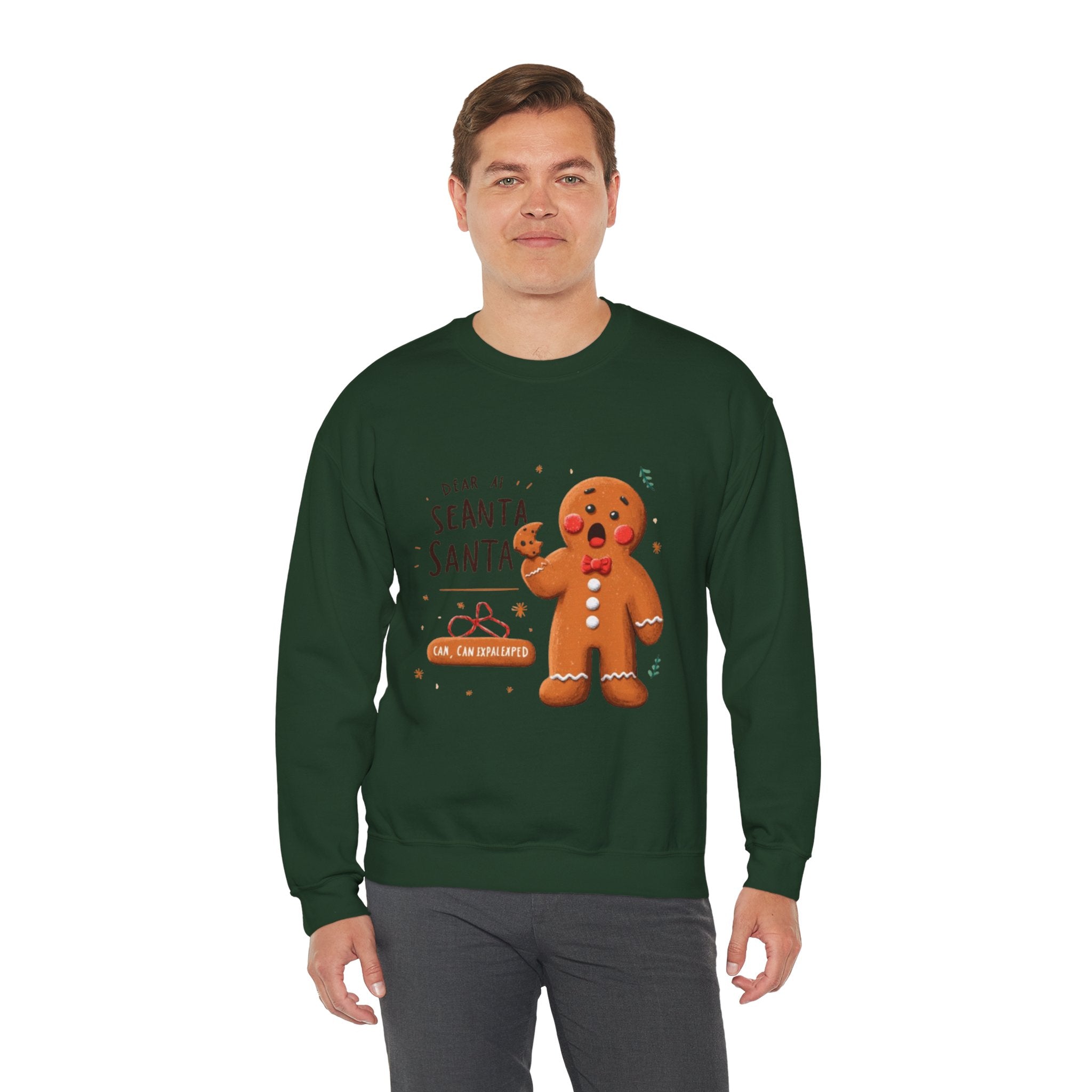 Gingerbread Cookie "Dear Santa" Crewneck Sweatshirt