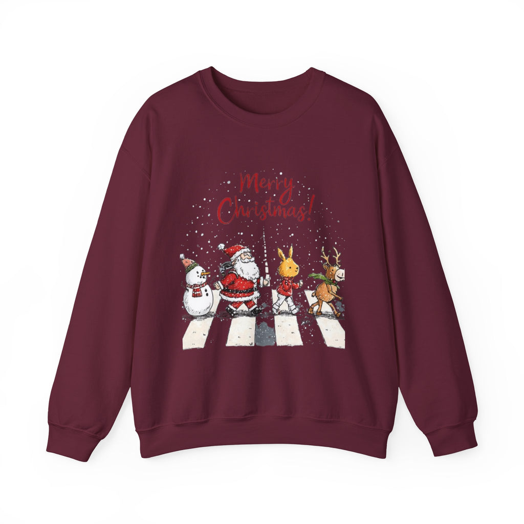 Christmas Crewneck Sweatshirt - 'Merry Christmas' Holiday Parade Design