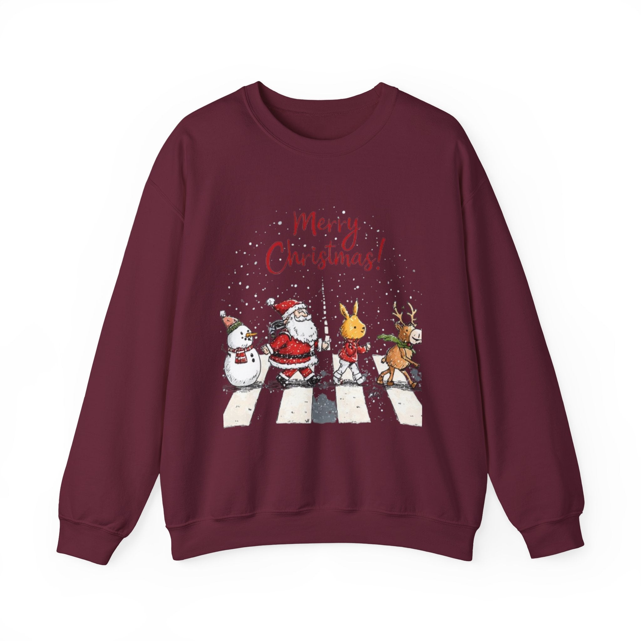 Christmas Crewneck Sweatshirt - 'Merry Christmas' Holiday Parade Design