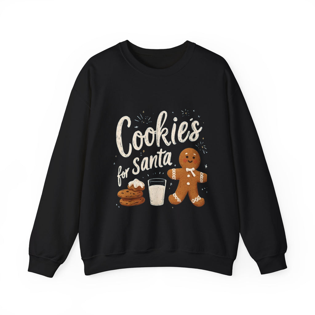 Cookies for Santa Sweatshirt — Christmas Gingerbread Holiday Crewneck