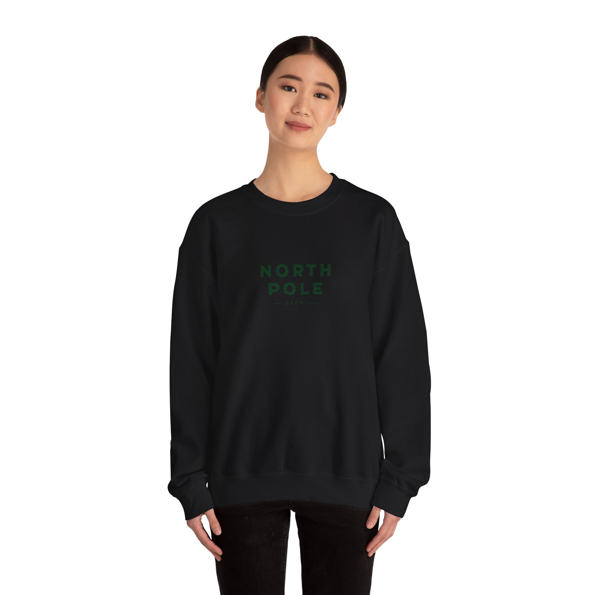 North Pole Crewneck Sweatshirt — Minimal Holiday Graphic Pullover