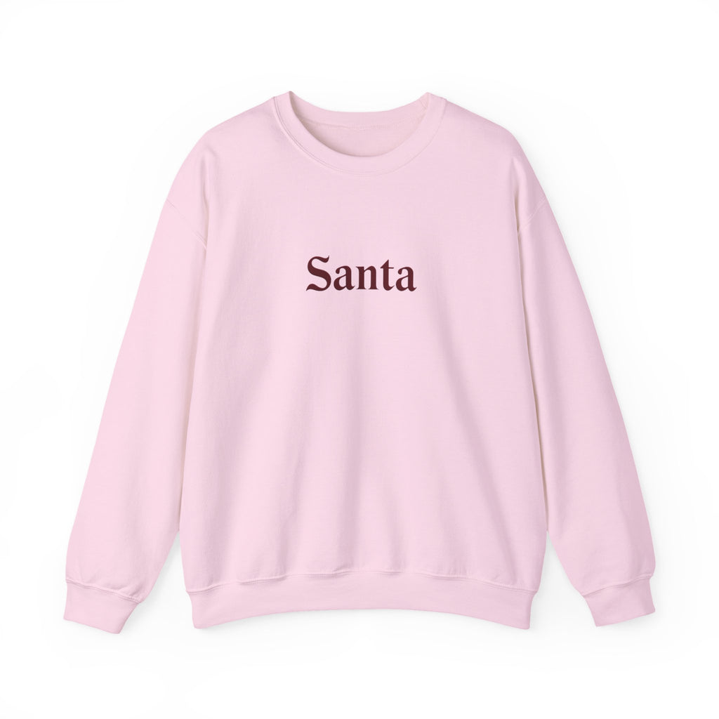 Santa Crewneck Sweatshirt — Minimal Christmas Holiday Pullover