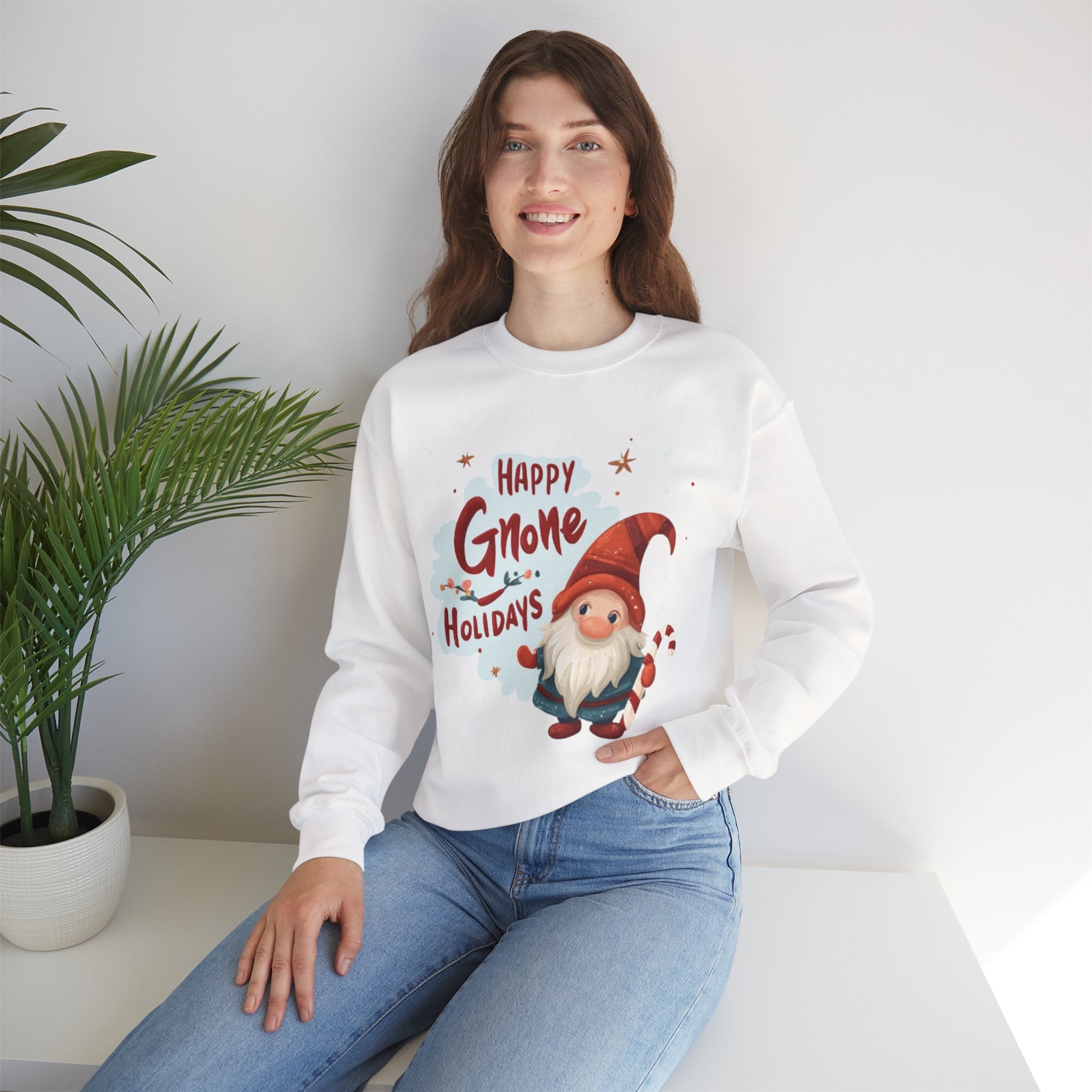 Happy Gnome Holidays Sweatshirt — Cute Christmas Gnome Holiday Crewneck
