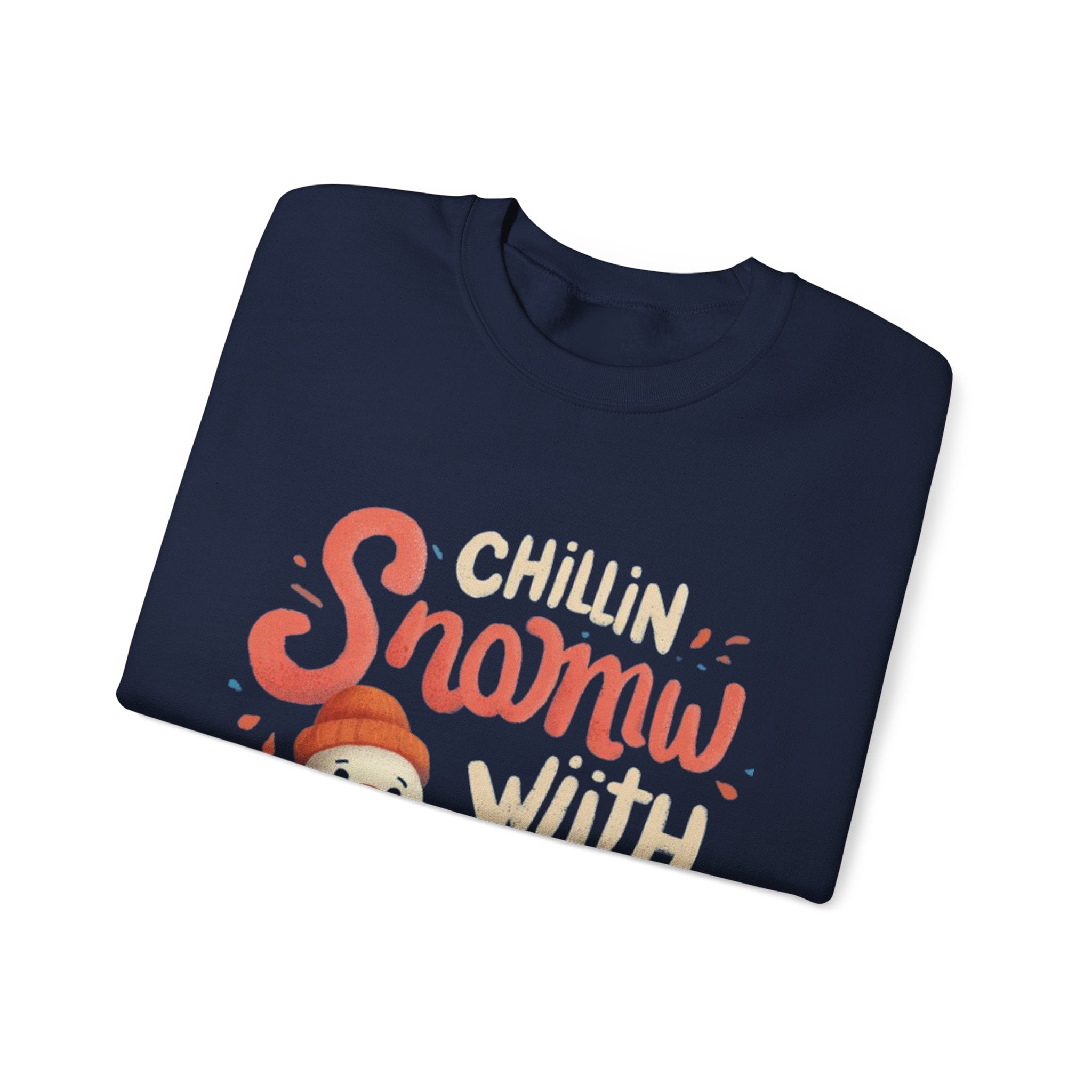 Sweatshirt — "Chillin' Snowman With Smiles" Cozy Holiday Crewneck