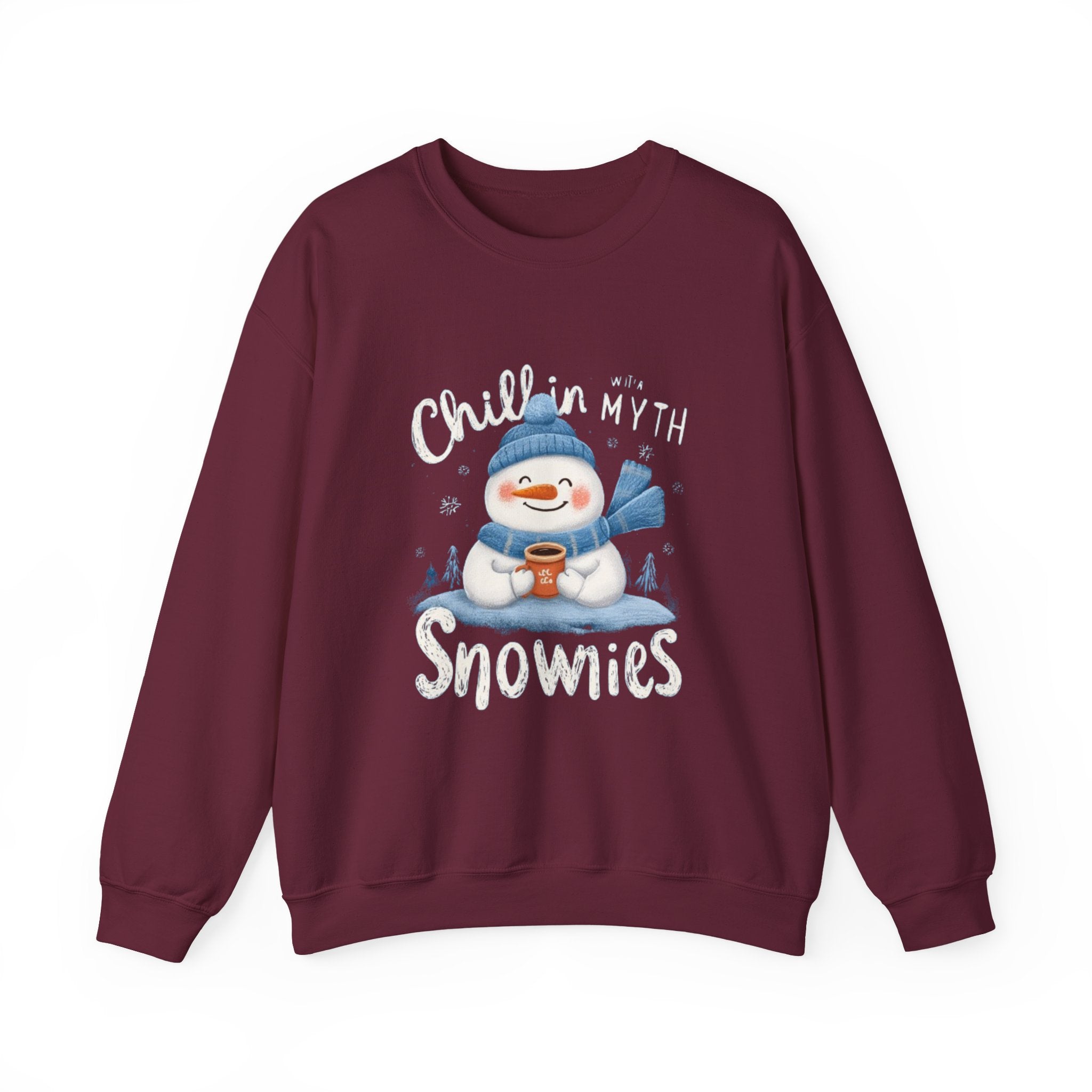 Snowman Sweatshirt — "Chillin' With My Snowmies" Cozy Winter Crewneck