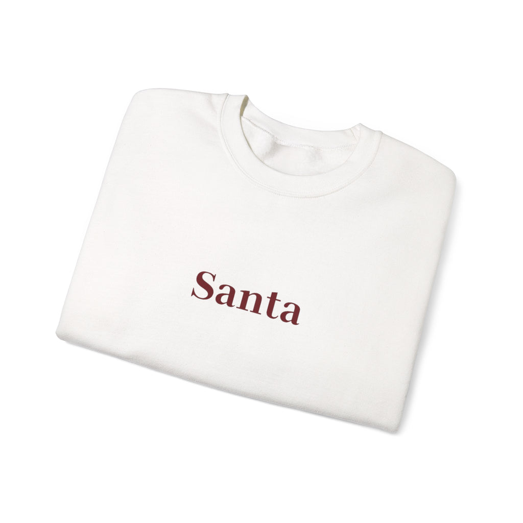 Santa Crewneck Sweatshirt — Minimal Holiday Pullover