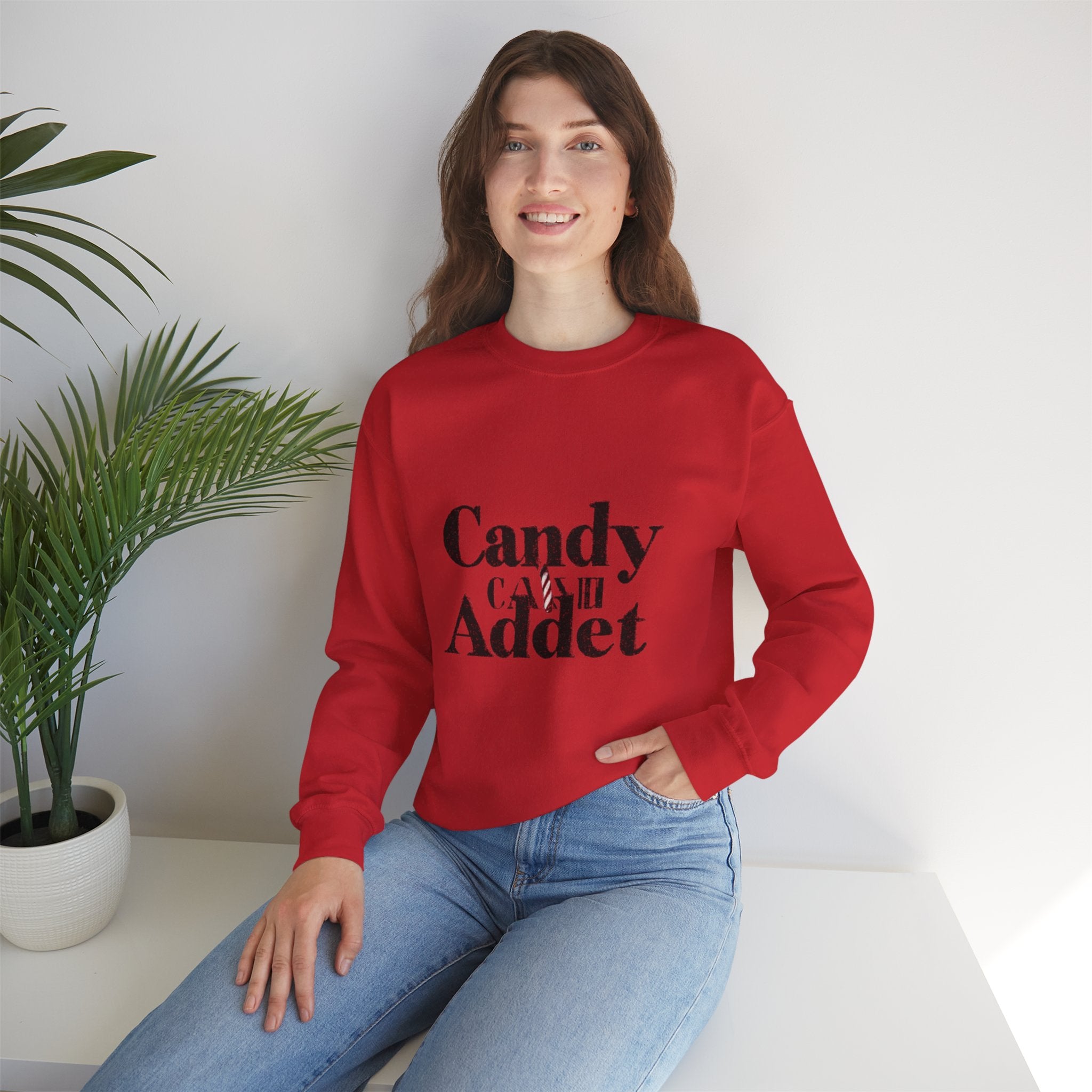 Candy Addict Sweatshirt – Retro Typography Candy Lover Crewneck