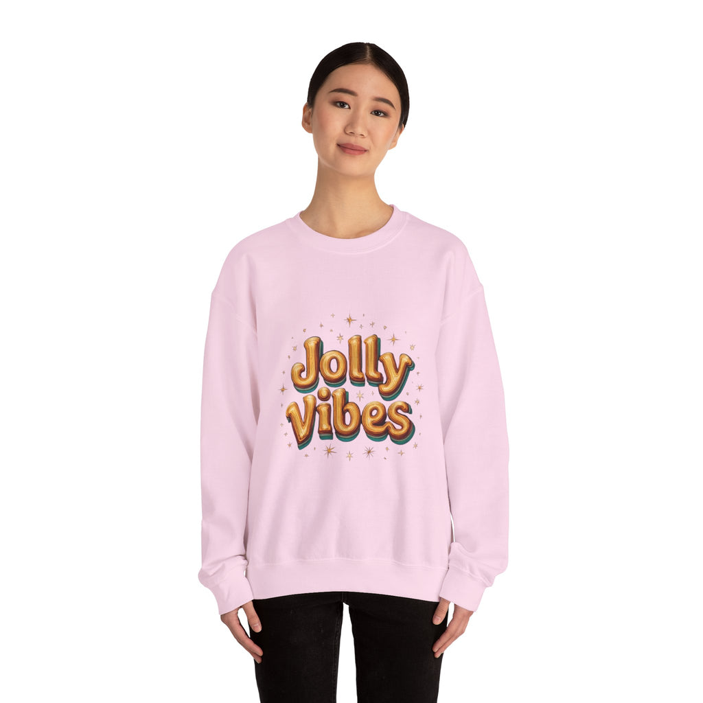 Jolly Vibes Sweatshirt – Cozy Holiday Graphic Crewneck