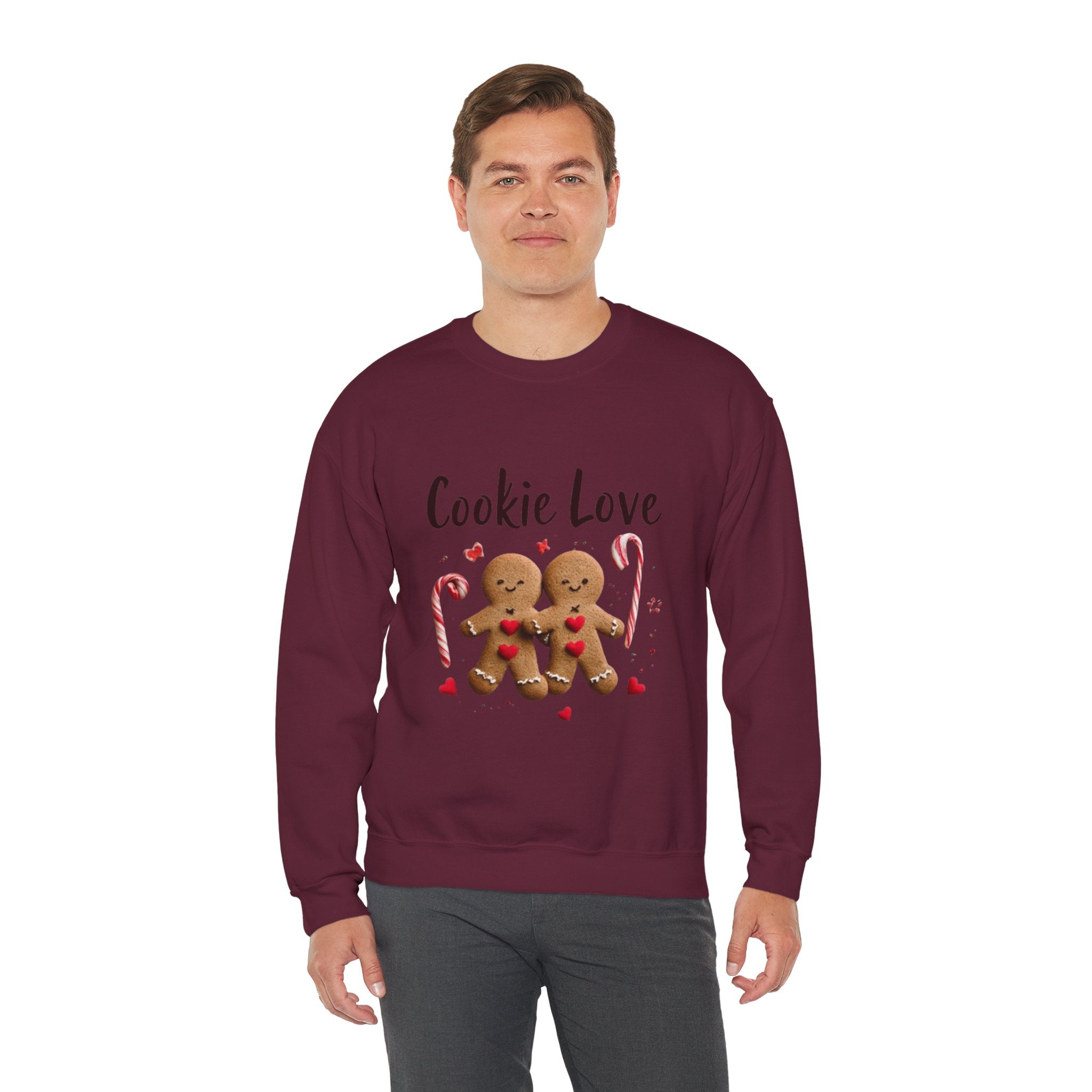 Cookie Love Sweatshirt — Cute Gingerbread Couple Holiday Crewneck