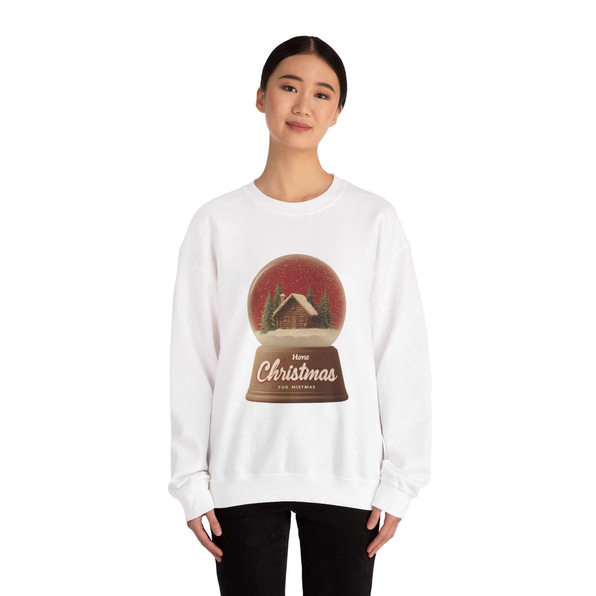 Christmas Snow Globe Crewneck Sweatshirt — “Home for Christmas” Holiday Sweatshirt