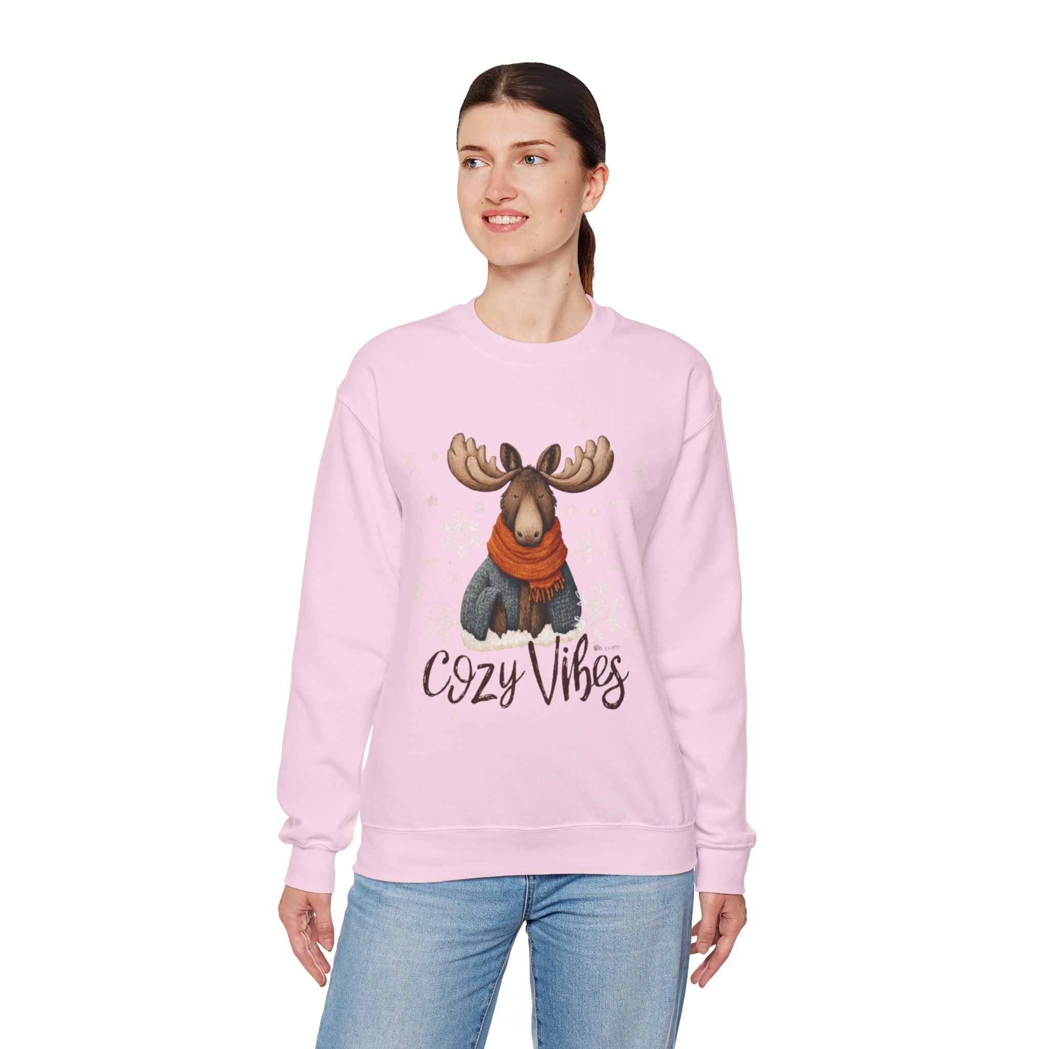 Cozy Vibes Moose Sweatshirt
