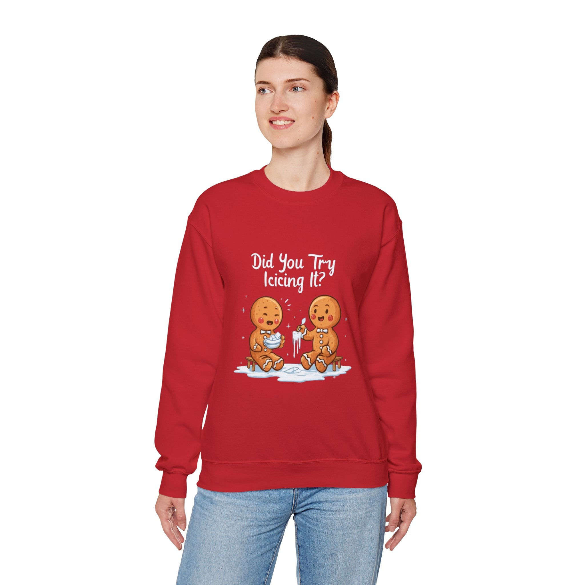 Gingerbread Friends "Did You Try Icing It?" Crewneck Sweatshirt