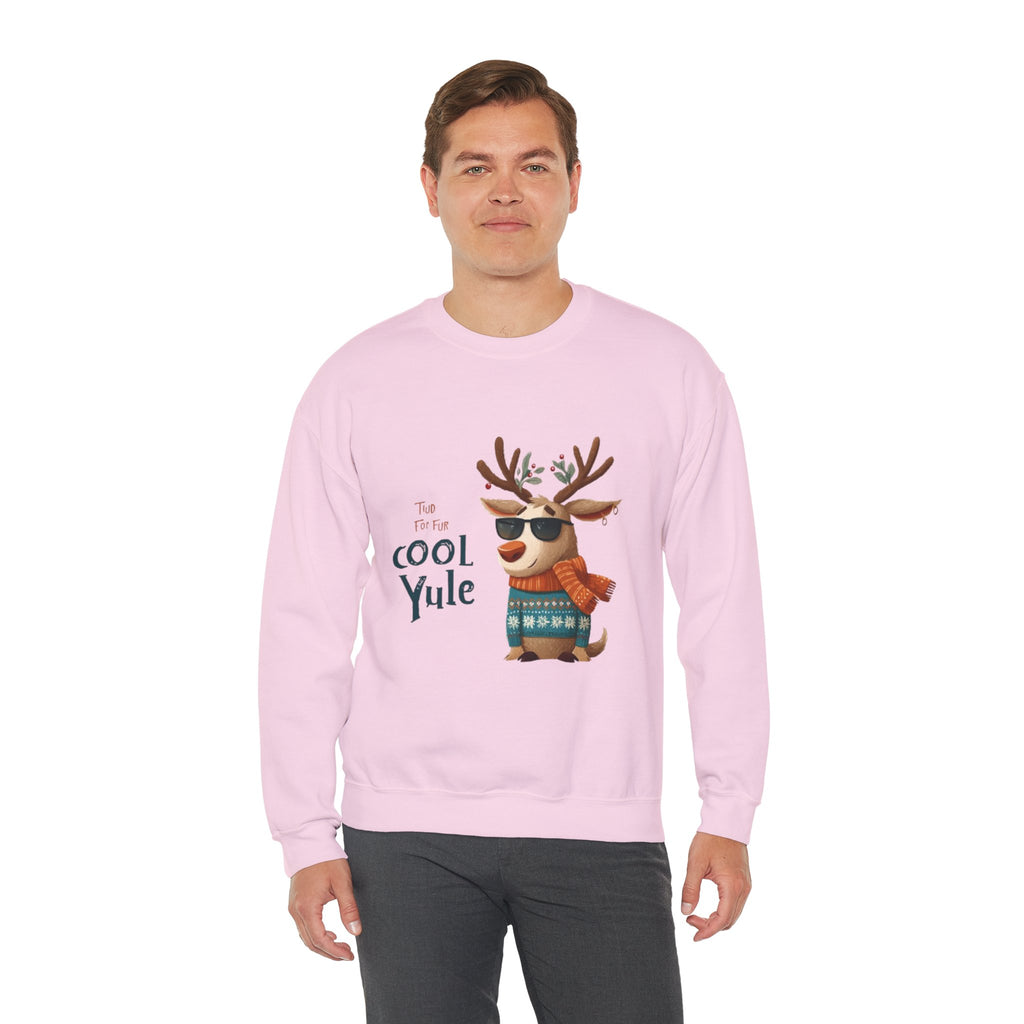 Reindeer 'Cool Yule' Crewneck Sweatshirt — Cute Holiday Graphic
