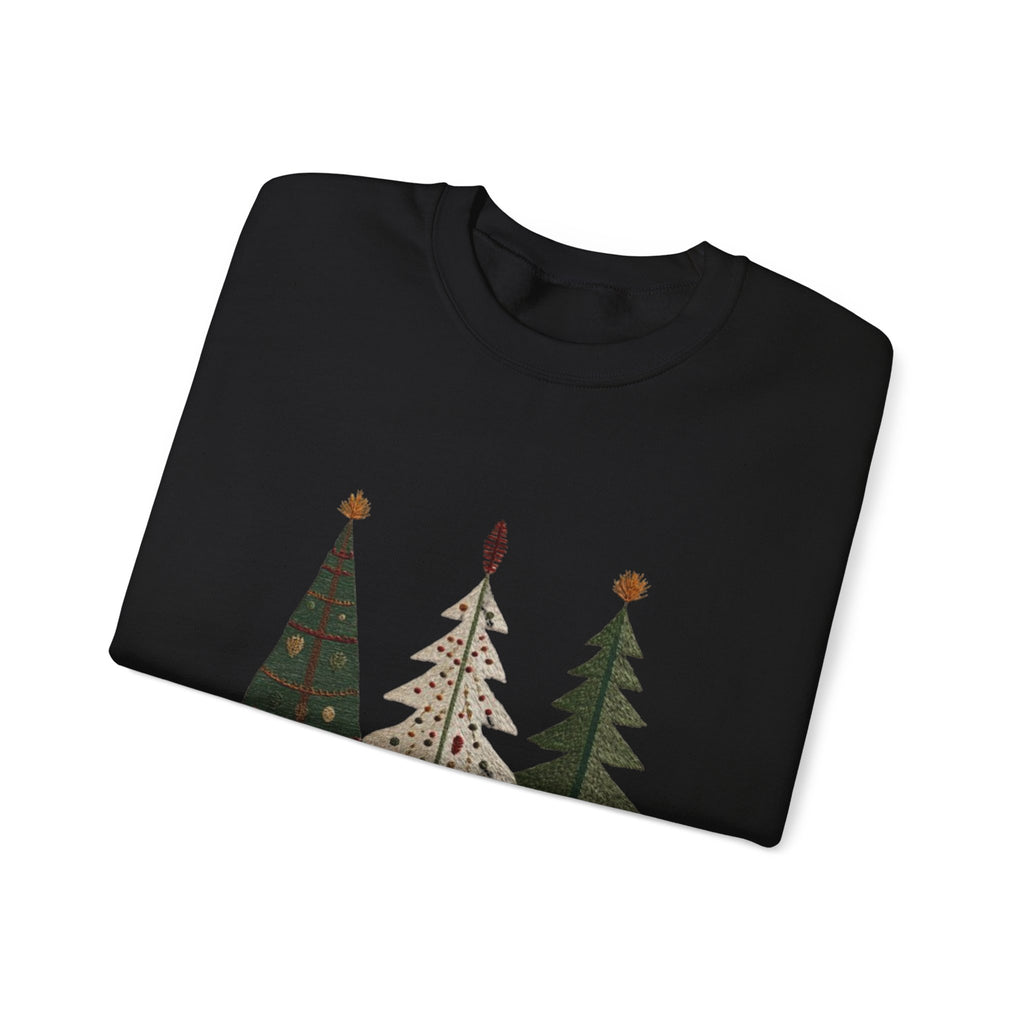 Christmas Tree Trio Sweatshirt – Joy to My Soul Holiday Crewneck