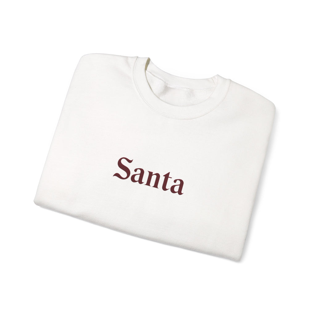 Santa Crewneck Sweatshirt — Minimal Christmas Holiday Pullover