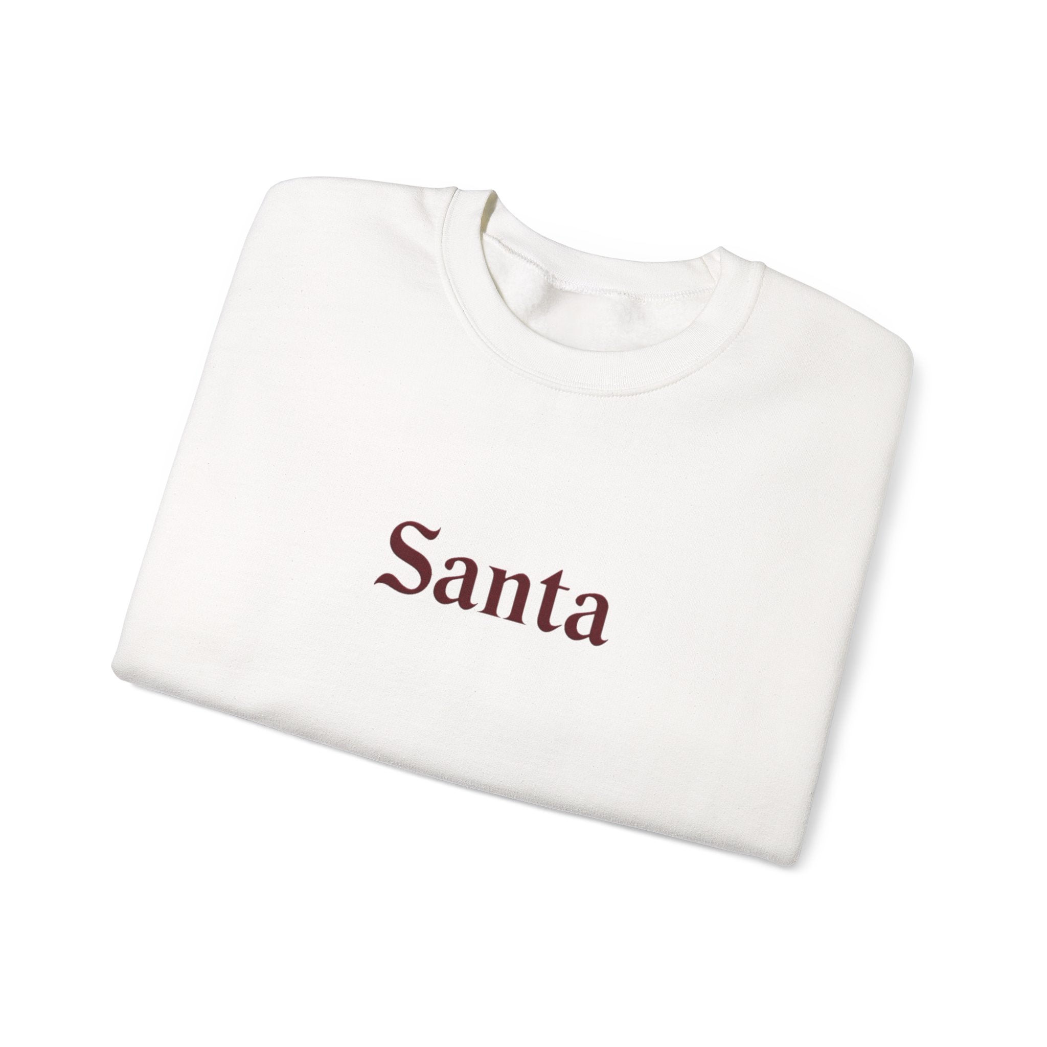 Santa Crewneck Sweatshirt — Minimal Christmas Holiday Pullover