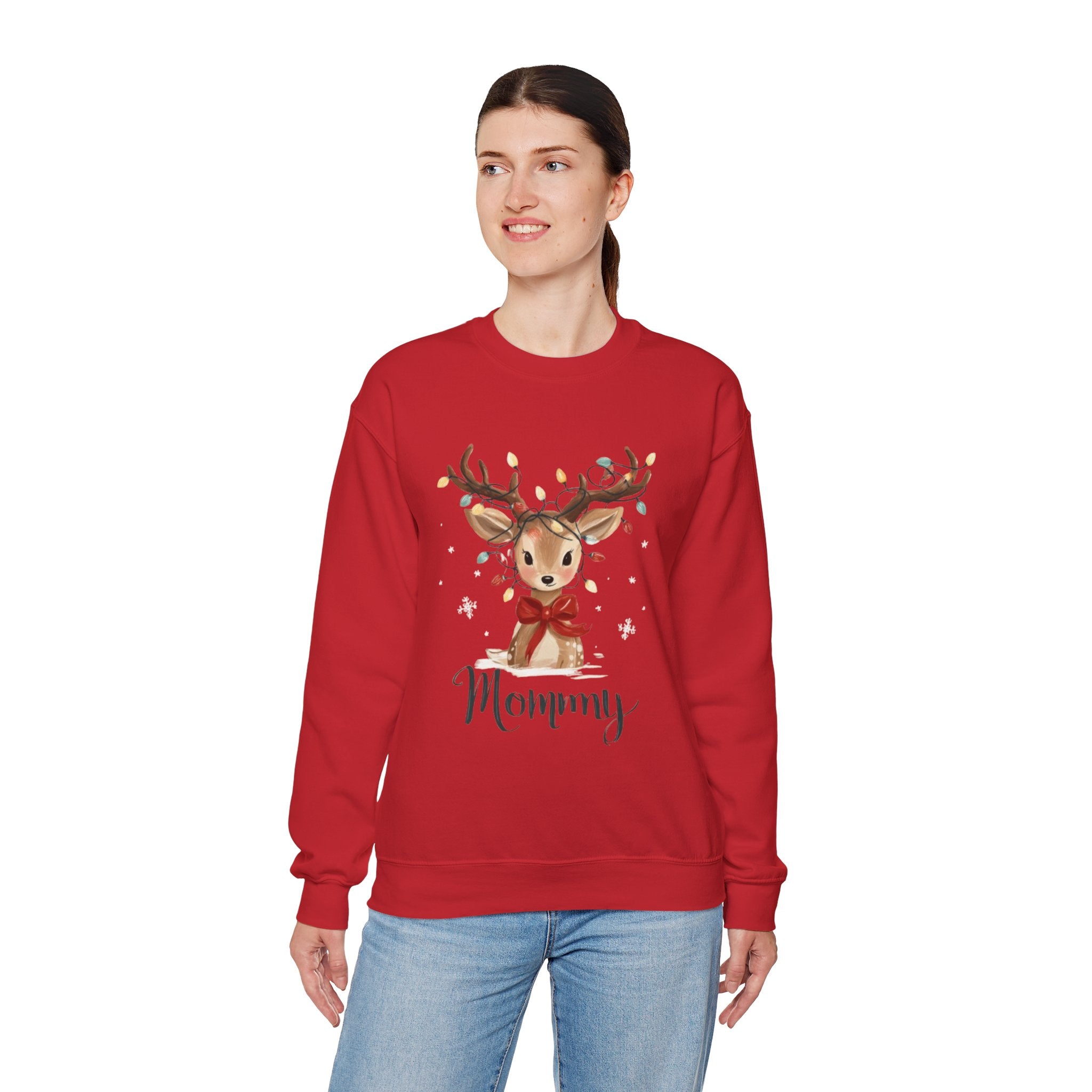 Mommy Reindeer Sweatshirt - Christmas Mom Holiday Crewneck