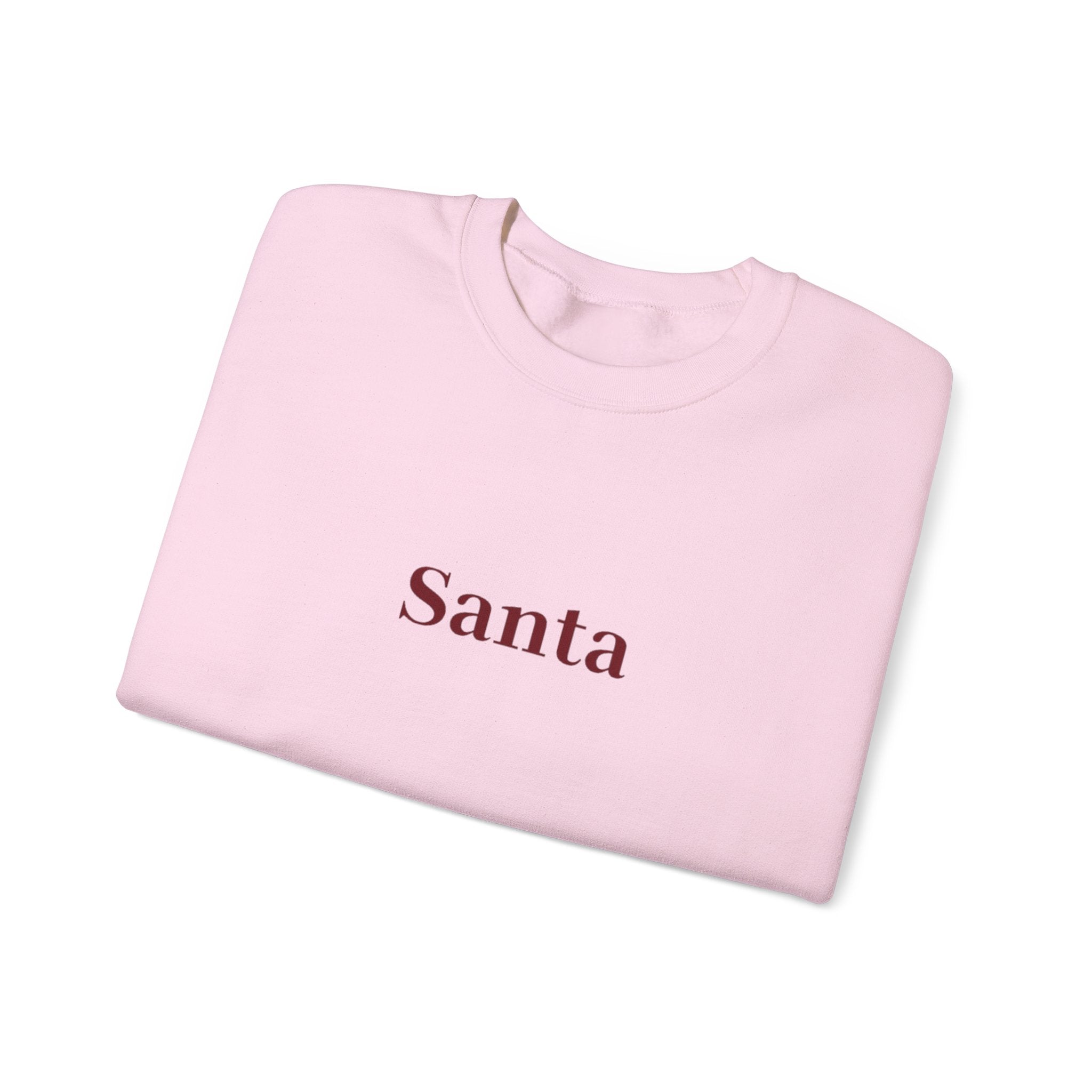 Santa Crewneck Sweatshirt — Minimal Holiday Pullover