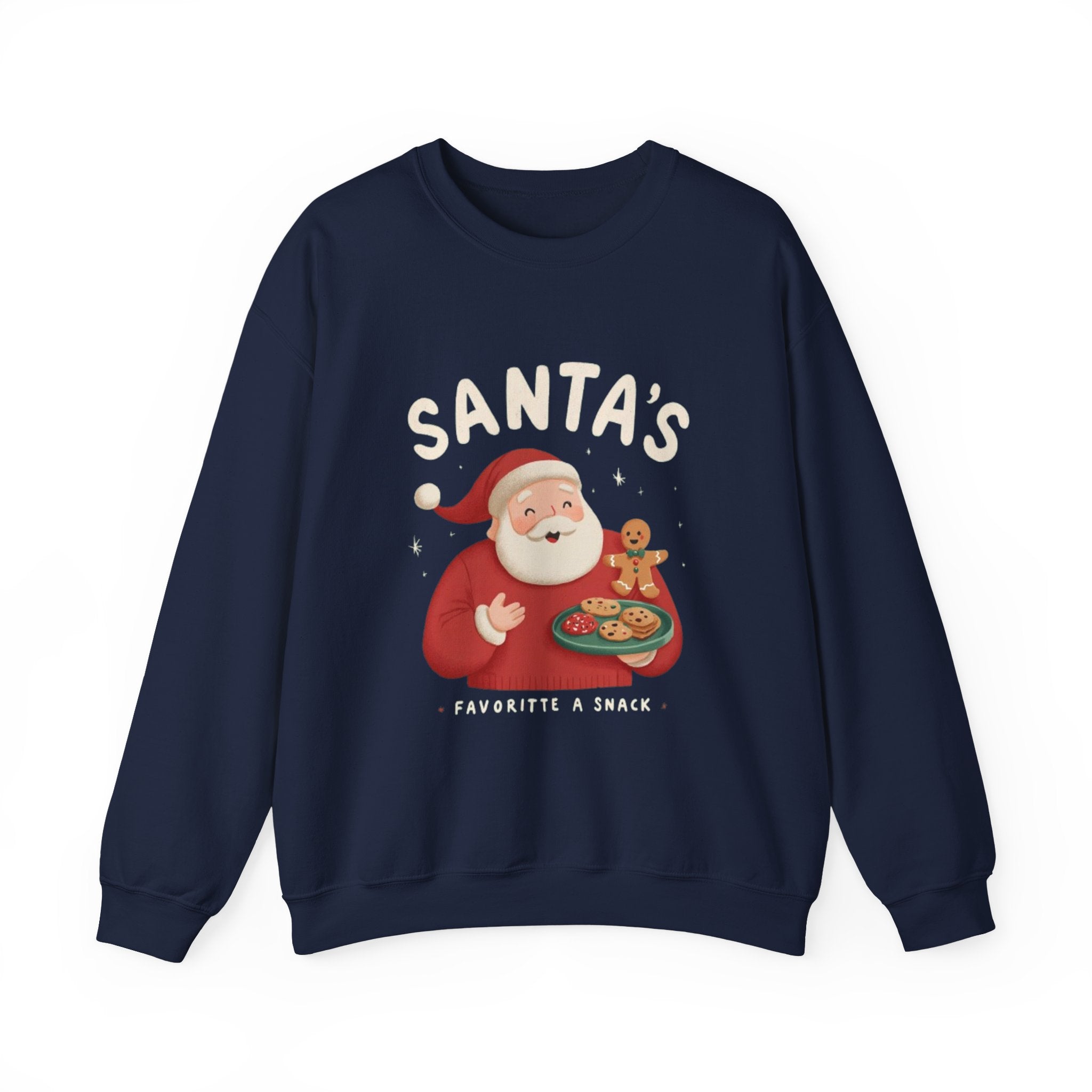 Santa's Favorite Snack Crewneck Sweatshirt — Cute Christmas Santa Cookie Sweatshirt
