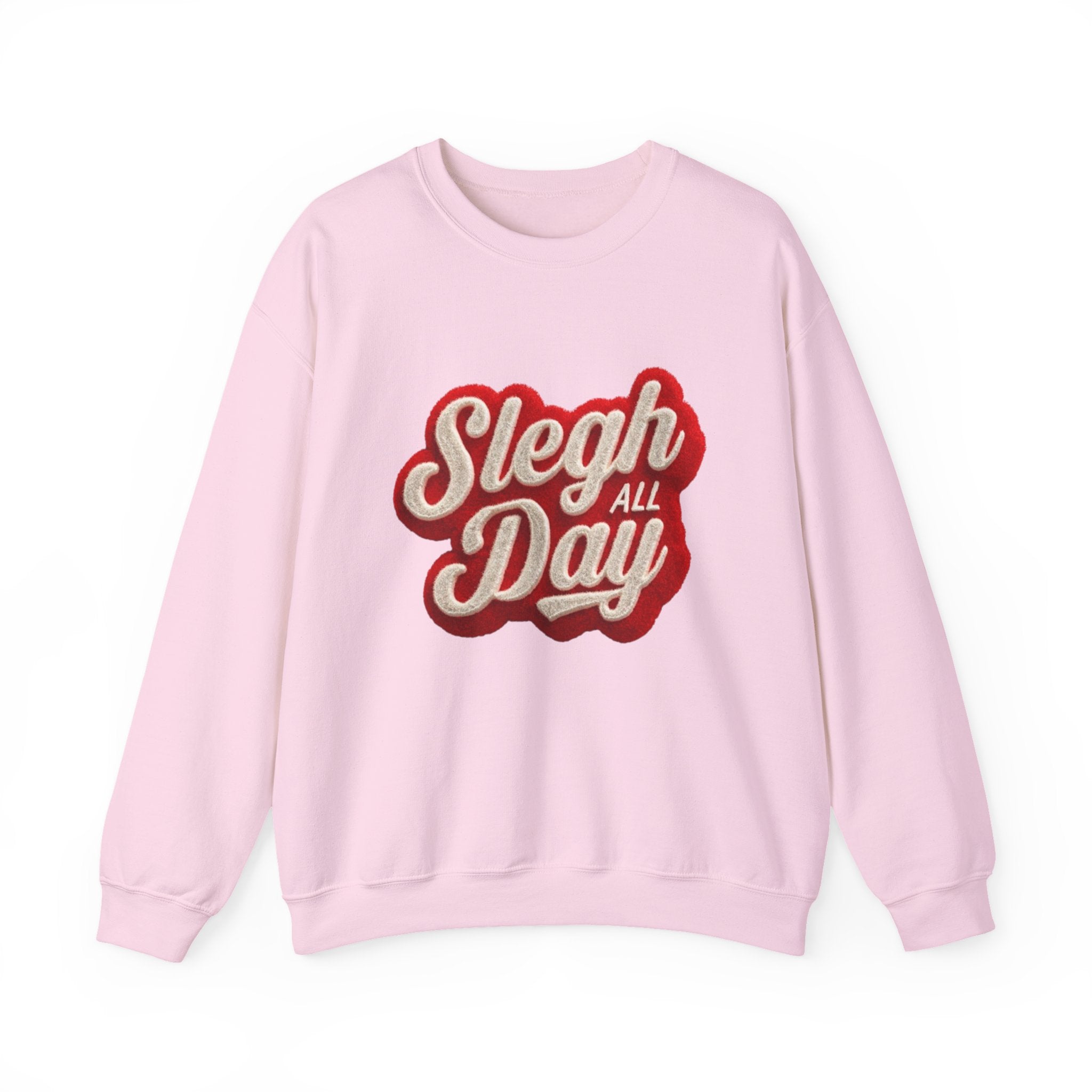 Sleigh All Day Crewneck Sweatshirt — Retro Holiday Christmas Pullover