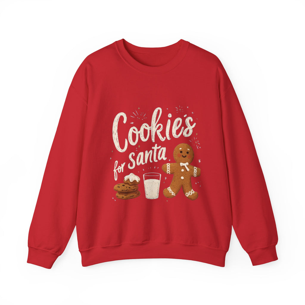 Cookies for Santa Sweatshirt — Christmas Gingerbread Holiday Crewneck