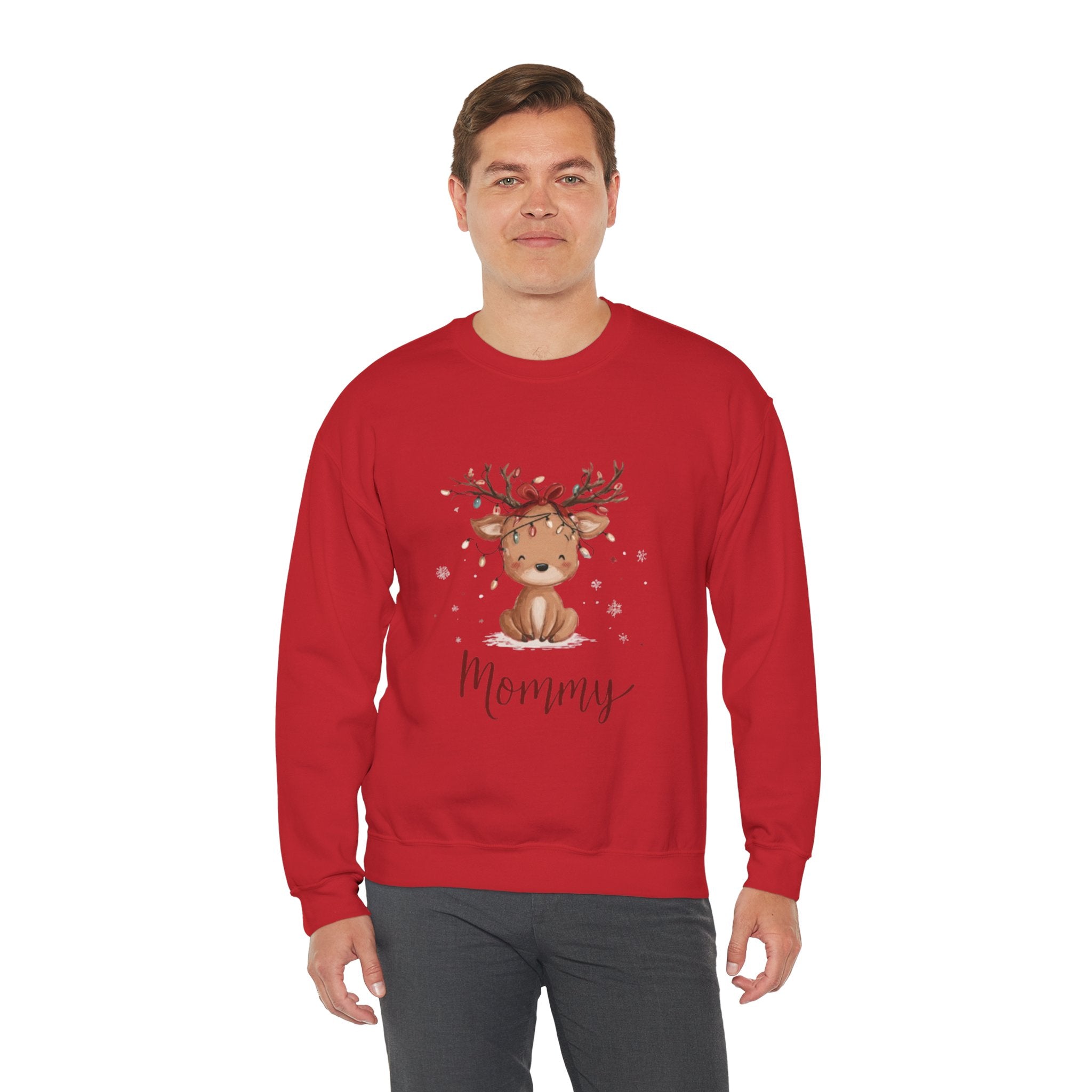 Mommy Reindeer Sweatshirt — Cute Woodland Mama Holiday Crewneck