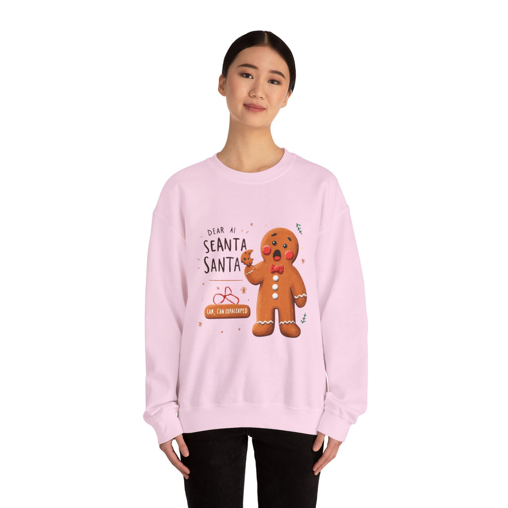 Gingerbread Cookie "Dear Santa" Crewneck Sweatshirt