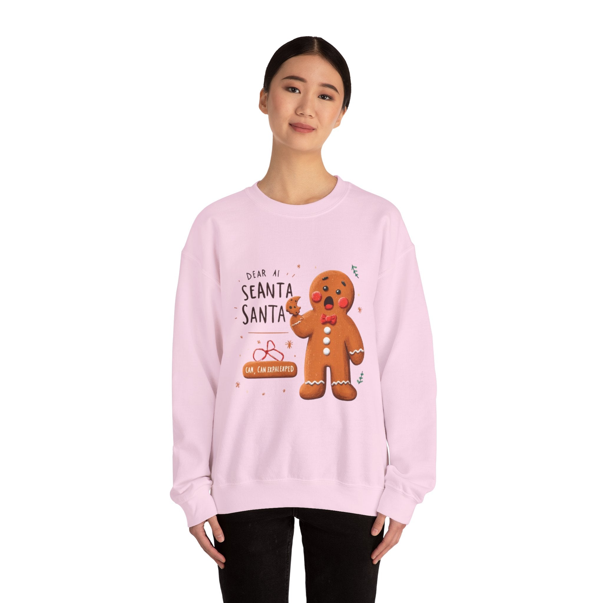 Gingerbread Cookie "Dear Santa" Crewneck Sweatshirt