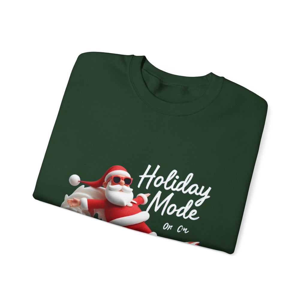 Santa Surfing Candy Cane Crewneck Sweatshirt