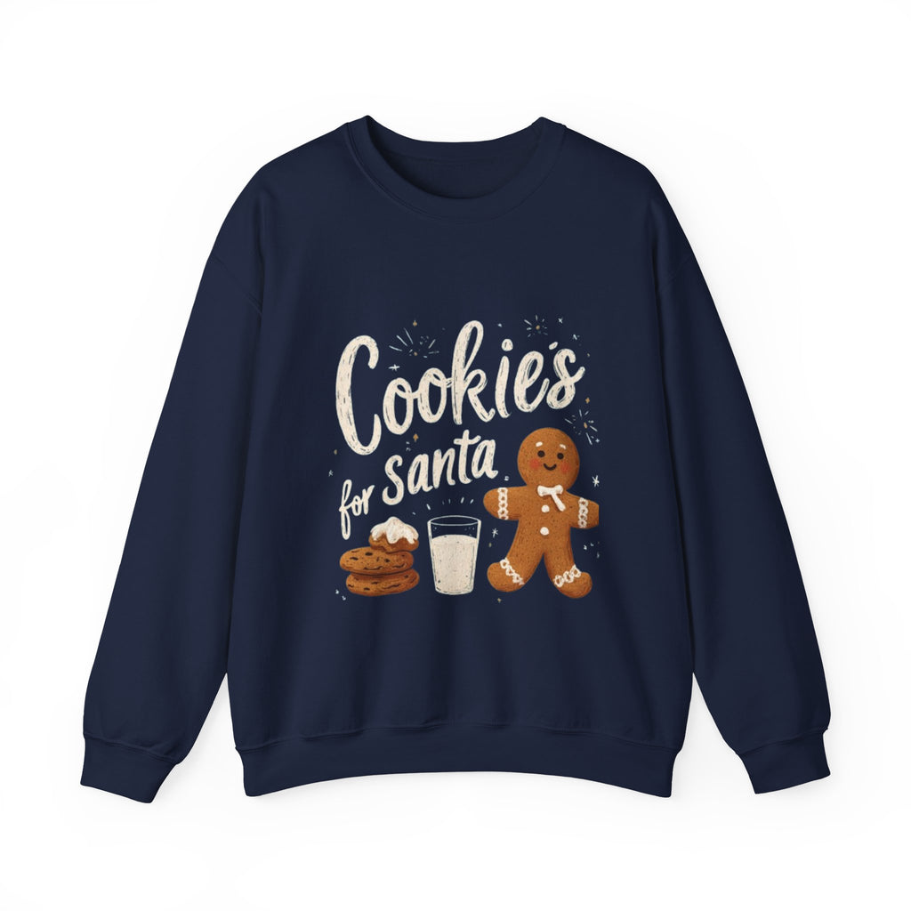 Cookies for Santa Sweatshirt — Christmas Gingerbread Holiday Crewneck